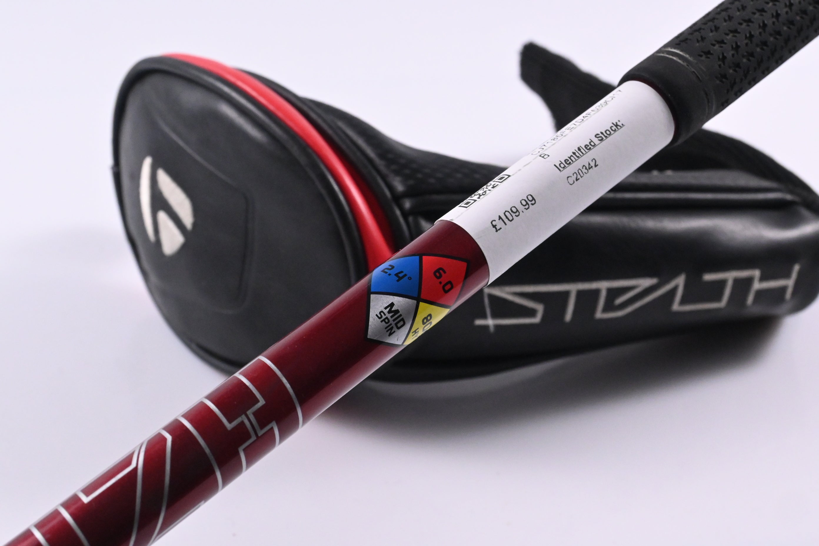 Taylormade Stealth Plus #4 Hybrid / 22 Degree / Stiff Flex HZRDUS RDX Smoke Red