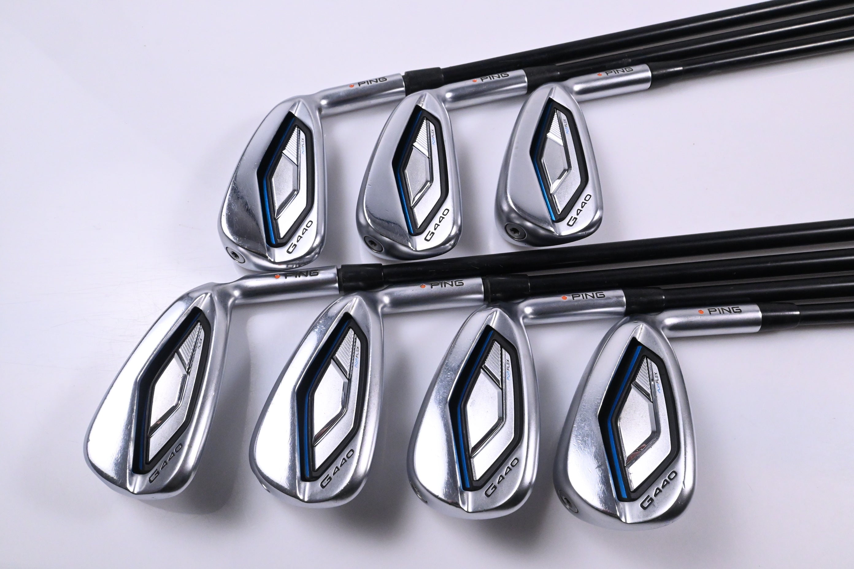 Ping G440 Irons / 5-PW+GW / Orange Dot / Regular Flex Ping Alta CB Blue Shafts
