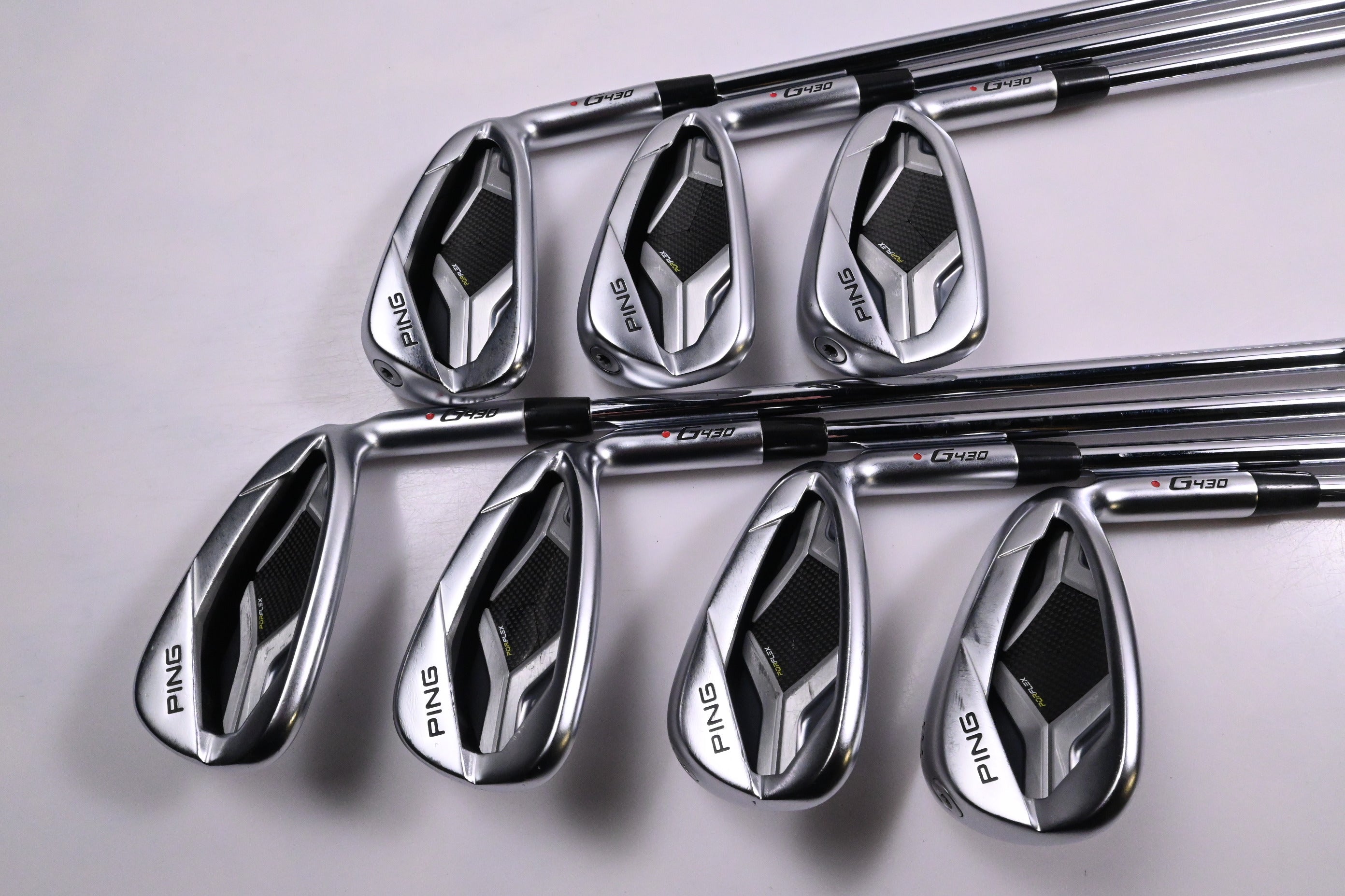 Ping G430 Irons / 6-PW+50°+58° / Red Dot / Regular Flex Ping AWT 2.0 Shafts
