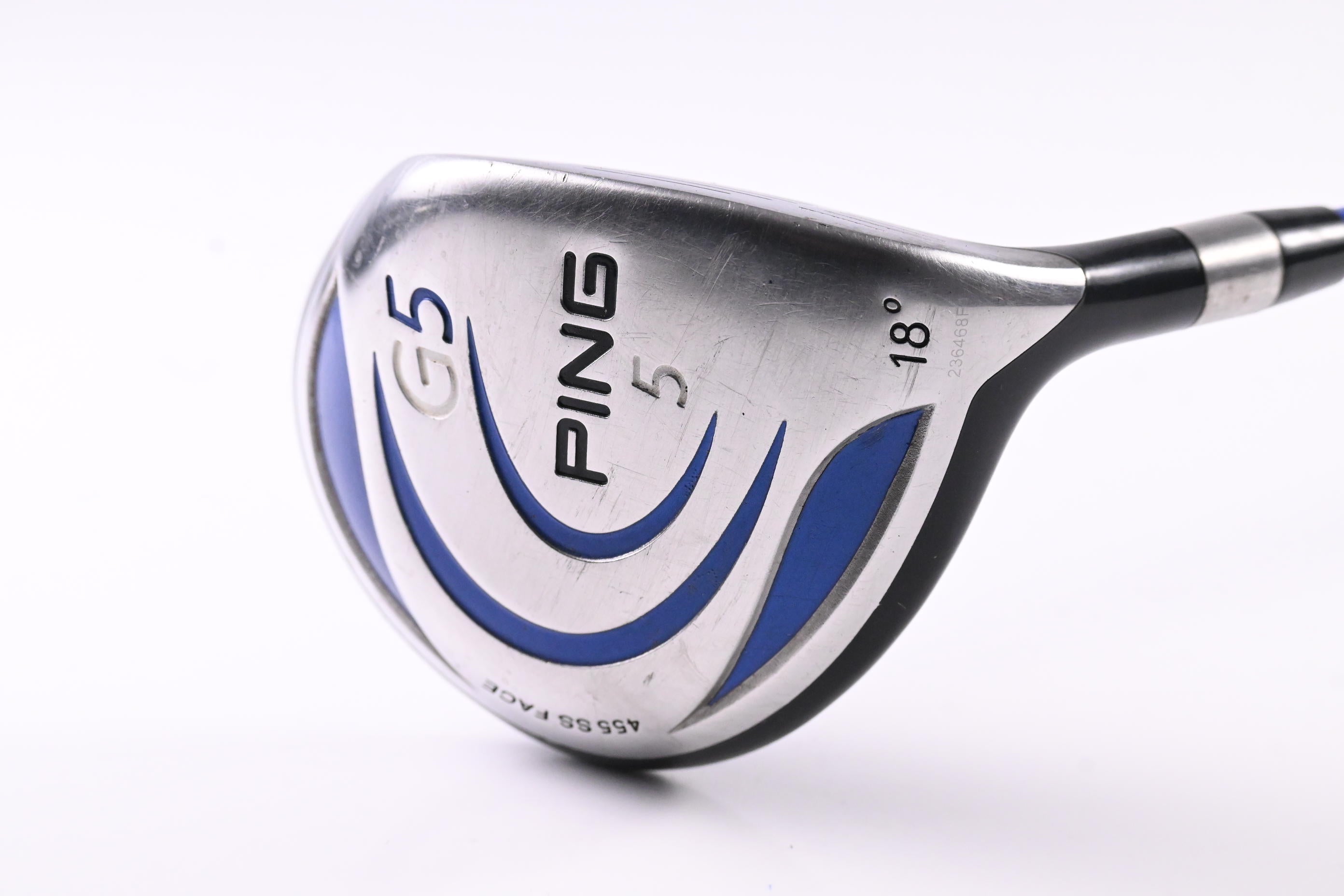 Ping G5 #5 Wood / 18 Degree / Regular Flex Graffaloy Prolaunch Blue 75 Shaft