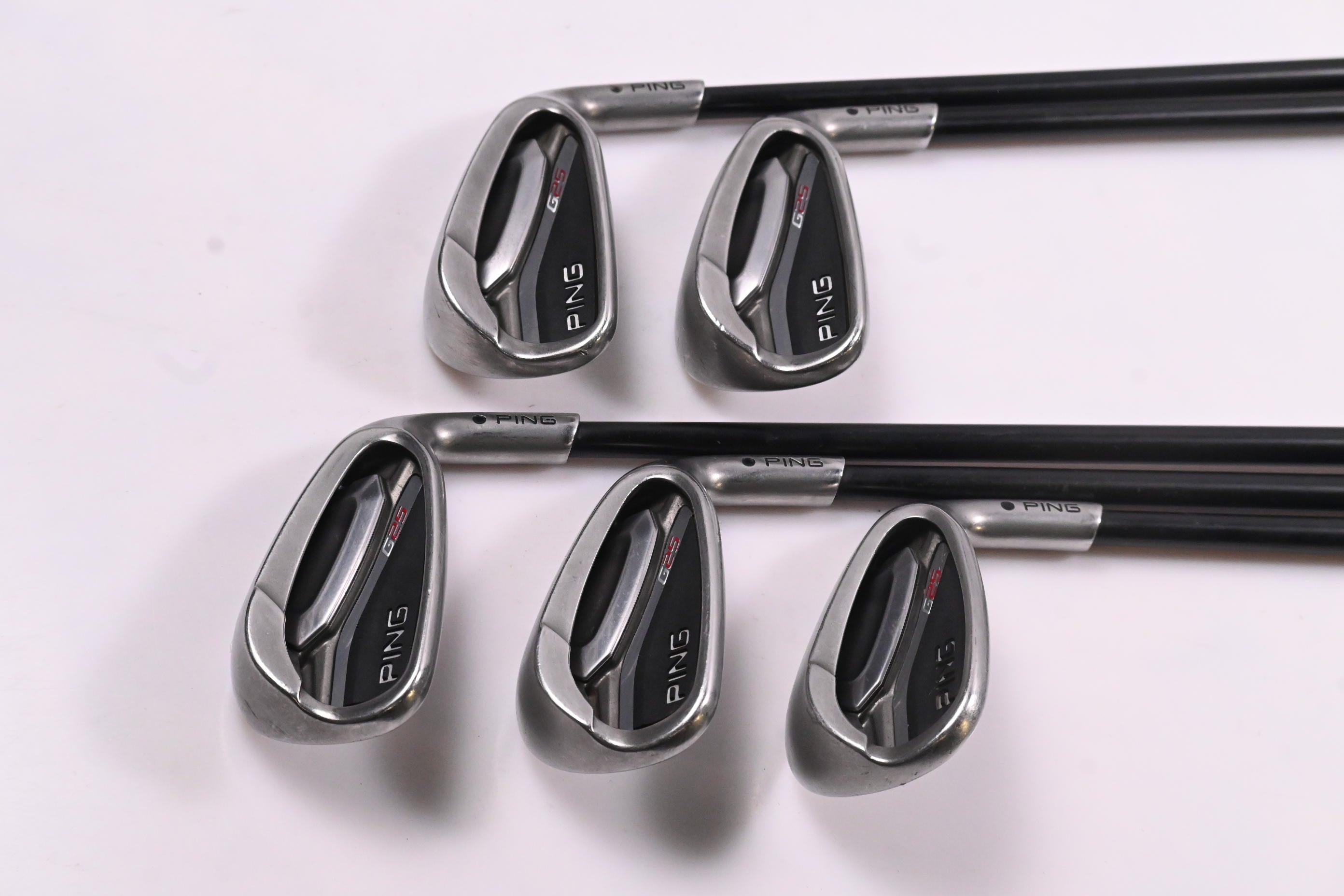Ping G25 Irons / 7-PW+SW / Black Dot / Regular Flex Ping TFC 189 Shafts