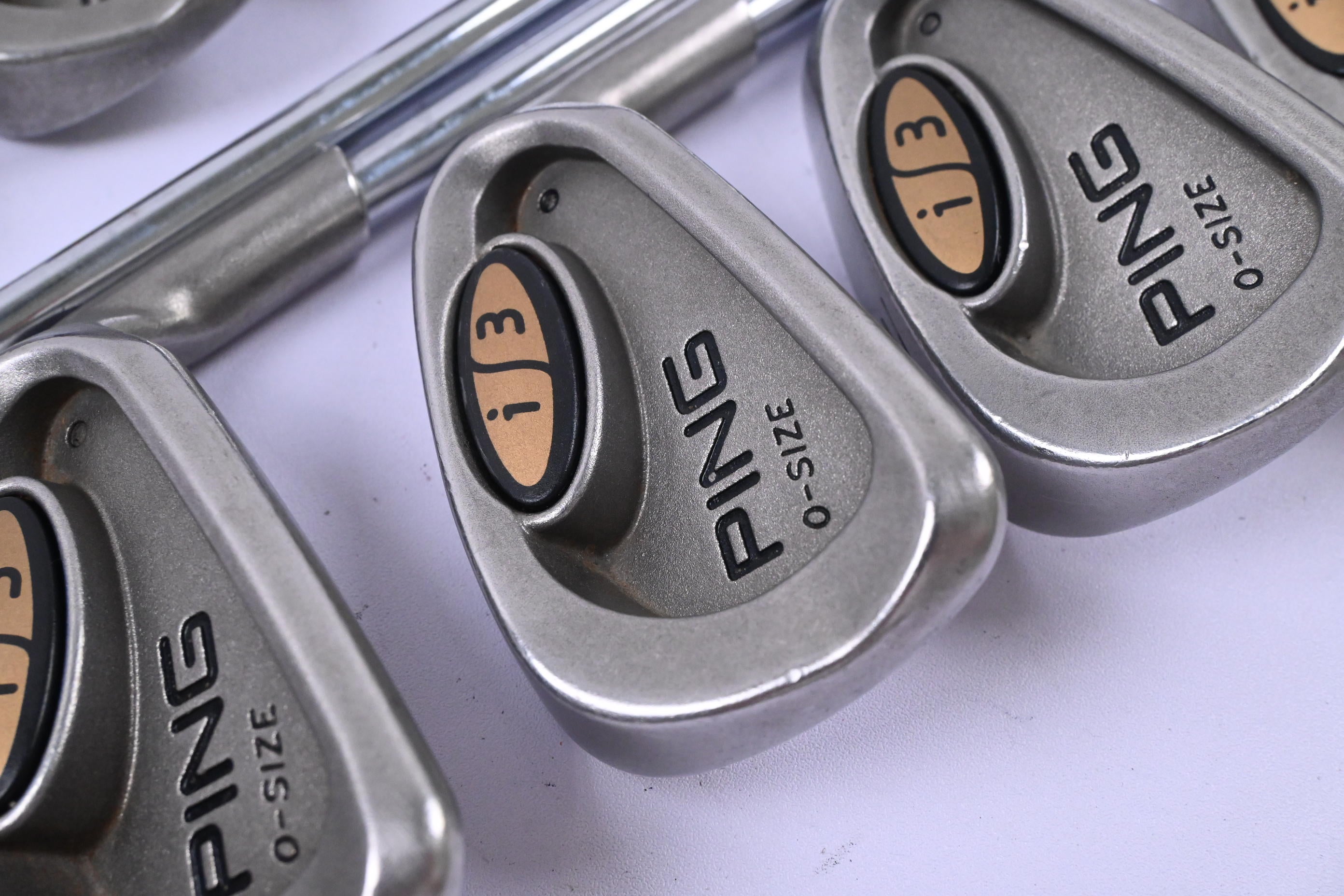 Ping i3 O-Size Irons / 3-PW+SW / Black Dot / Stiff Flex Ping Cushin JZ Shafts