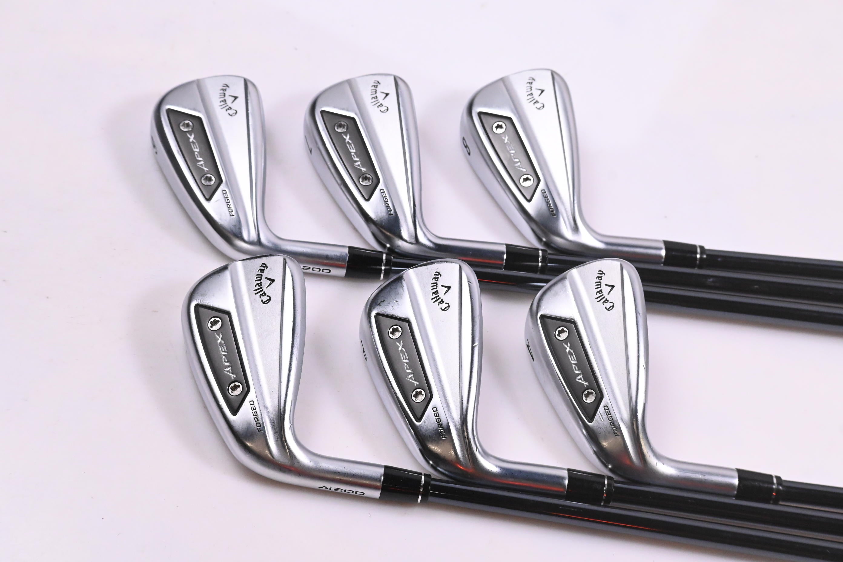 Left Hand Callaway Apex Ai200 Irons / 6-PW+GW / Regular Flex UST Recoil Dart HDC