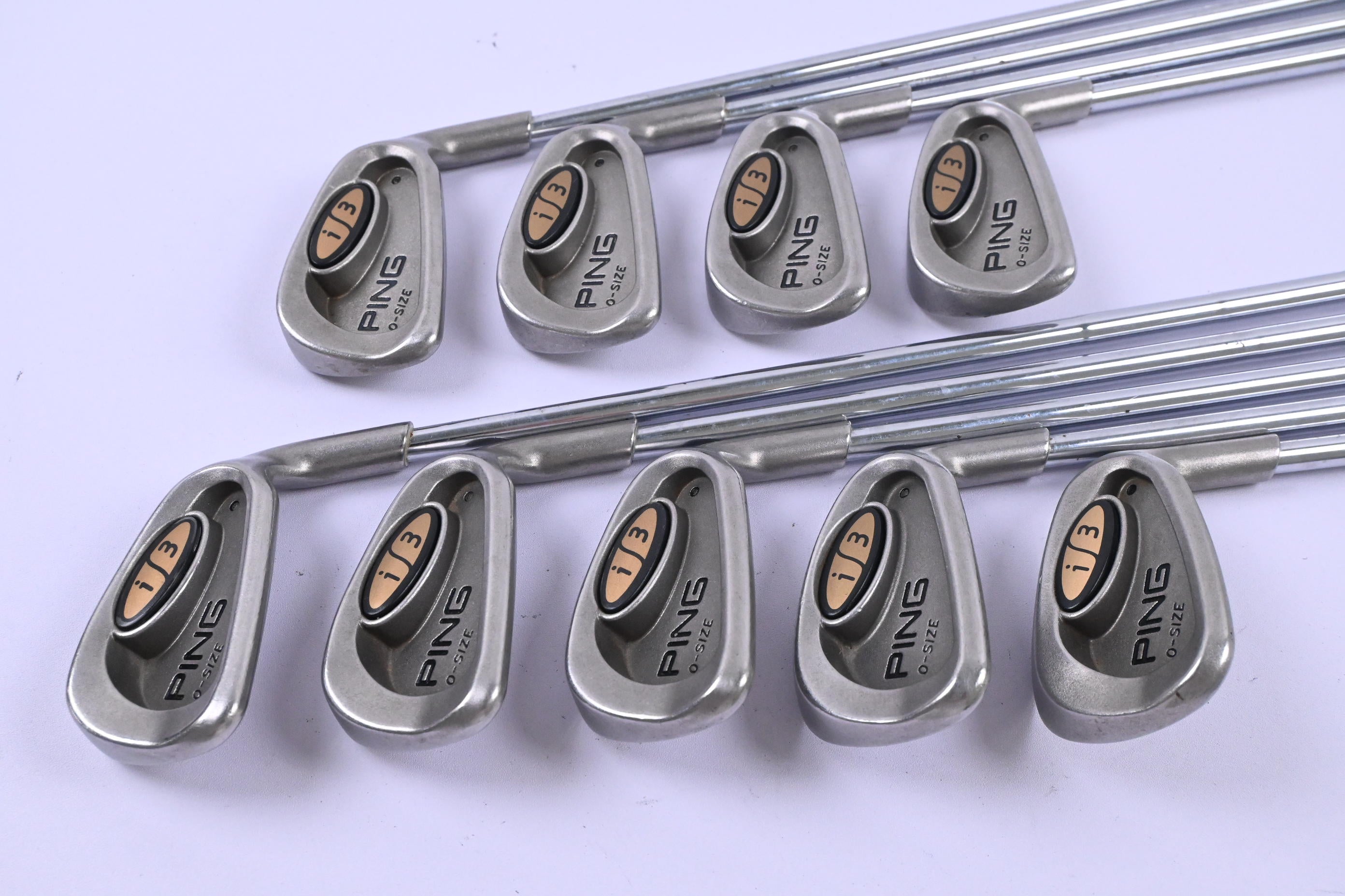 Ping i3 O-Size Irons / 3-PW+SW / Black Dot / Stiff Flex Ping Cushin JZ Shafts