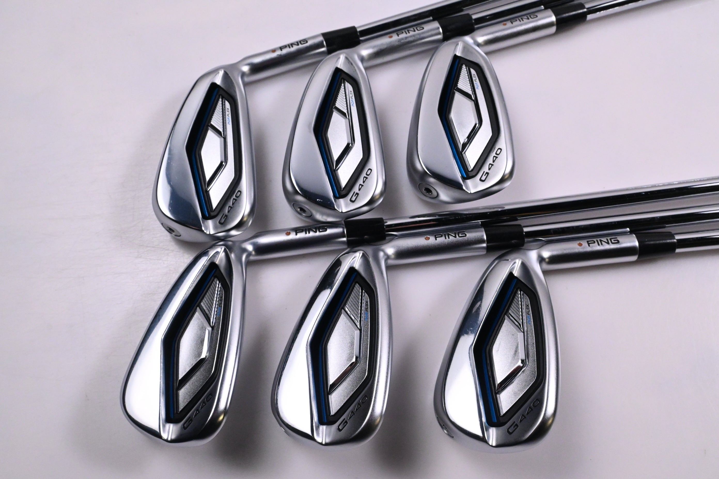 Ping G440 Irons / 6-PW+GW / Brown Dot / Regular Flex Ping AWT 3.0 Shafts