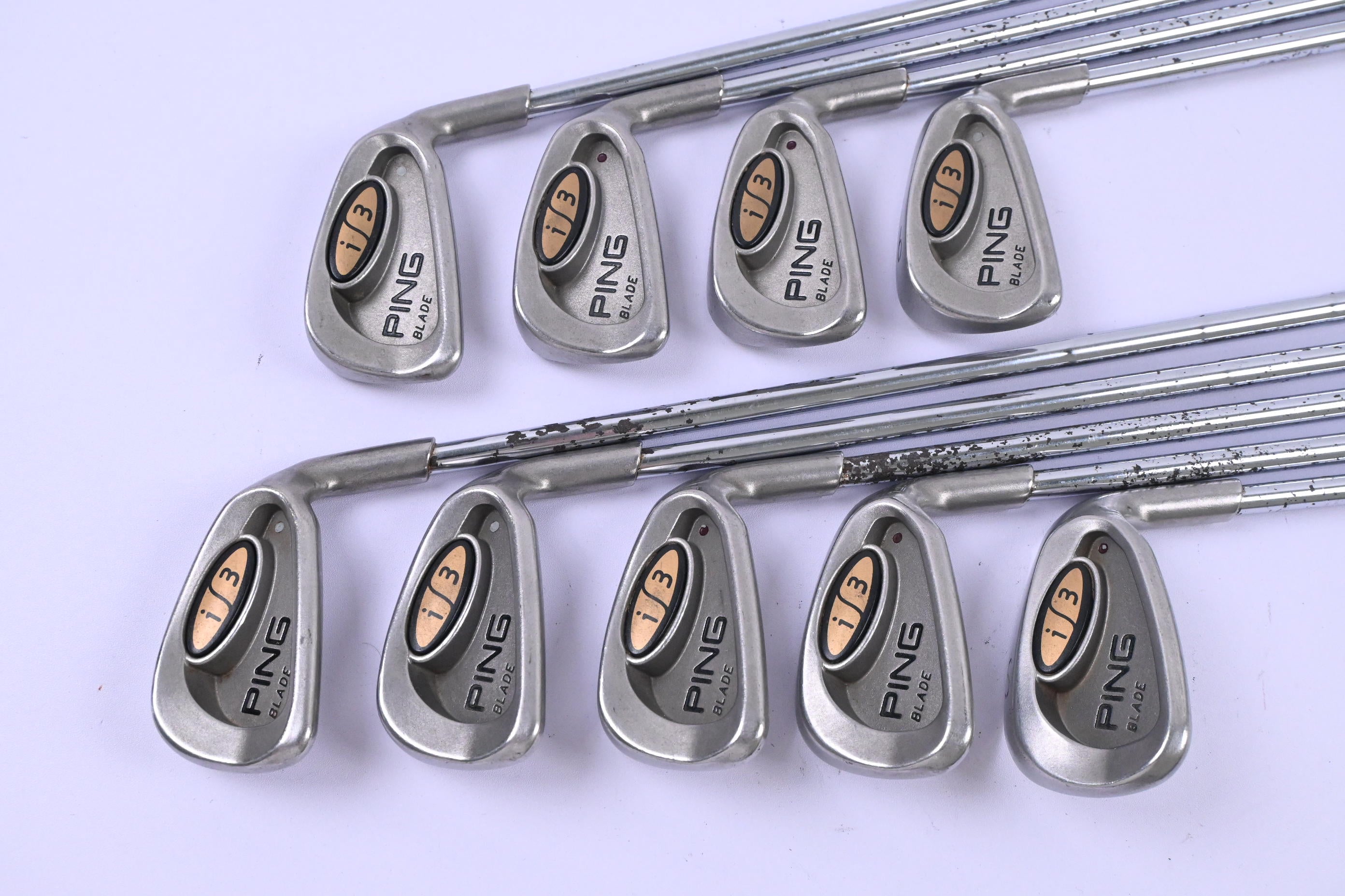 Ping i3 Irons / 3-PW+SW / Brown Dot / Stiff Flex Ping Cushin JZ Shafts