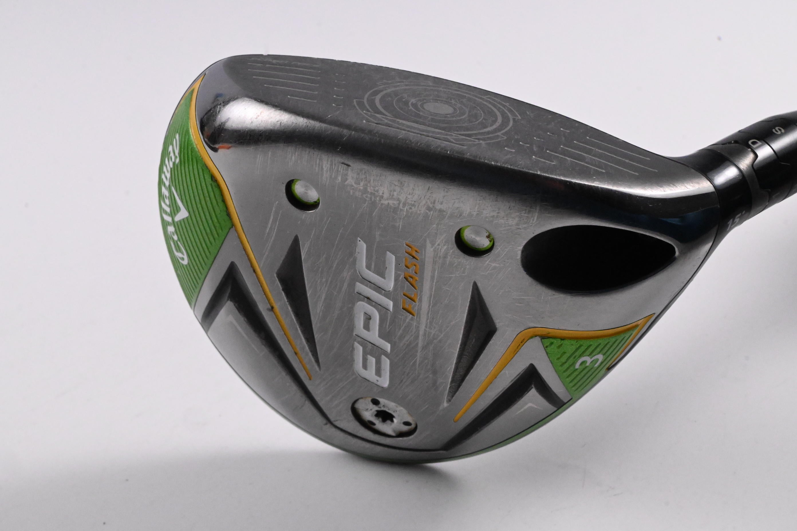 Callaway Epic Flash #3 Wood / 15 Degree / Stiff Flex Evenflow Green 65 Shaft