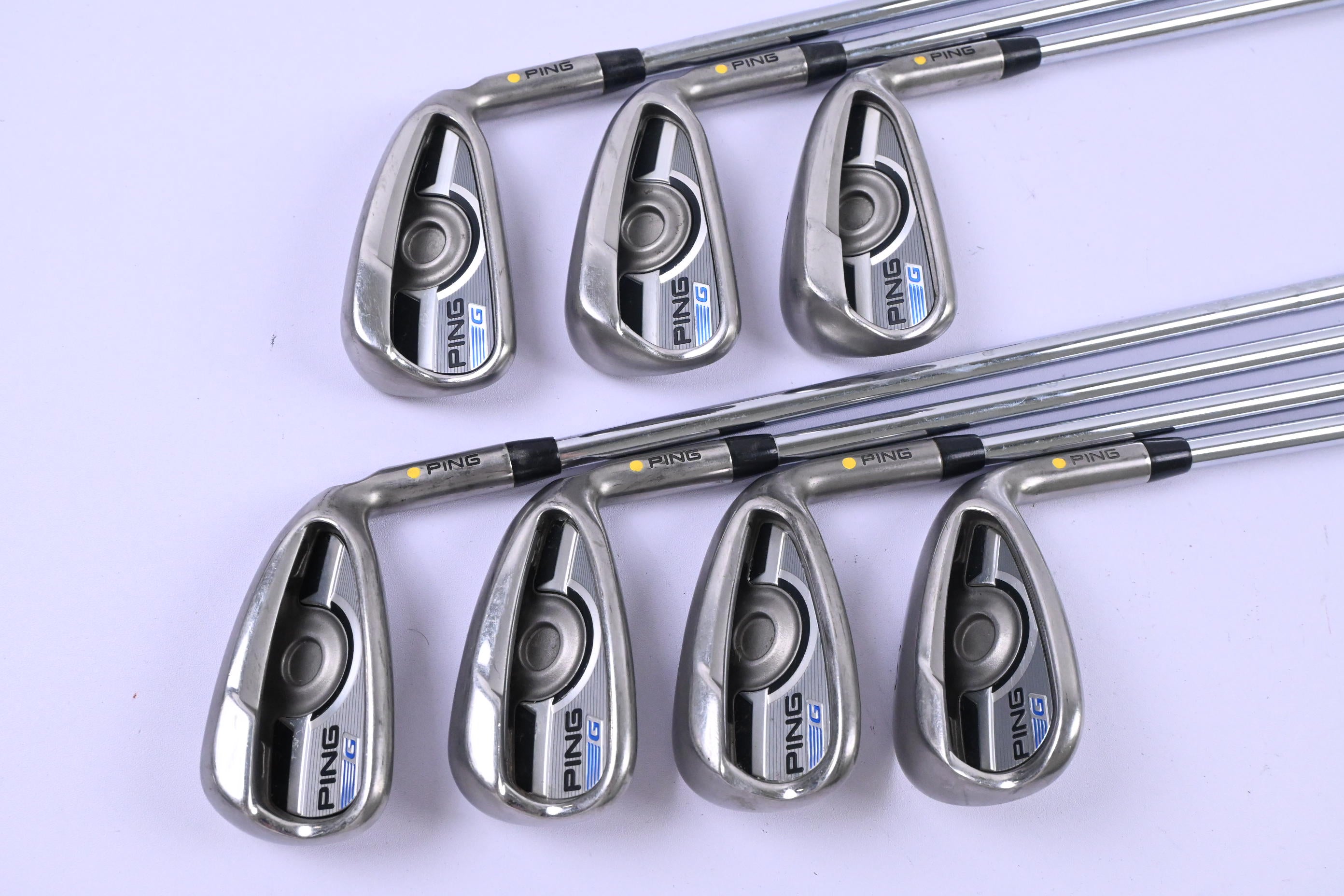 Ping G Series Irons / 5-PW+SW / Yellow Dot / Regular Flex Ping AWT 2.0 Shafts