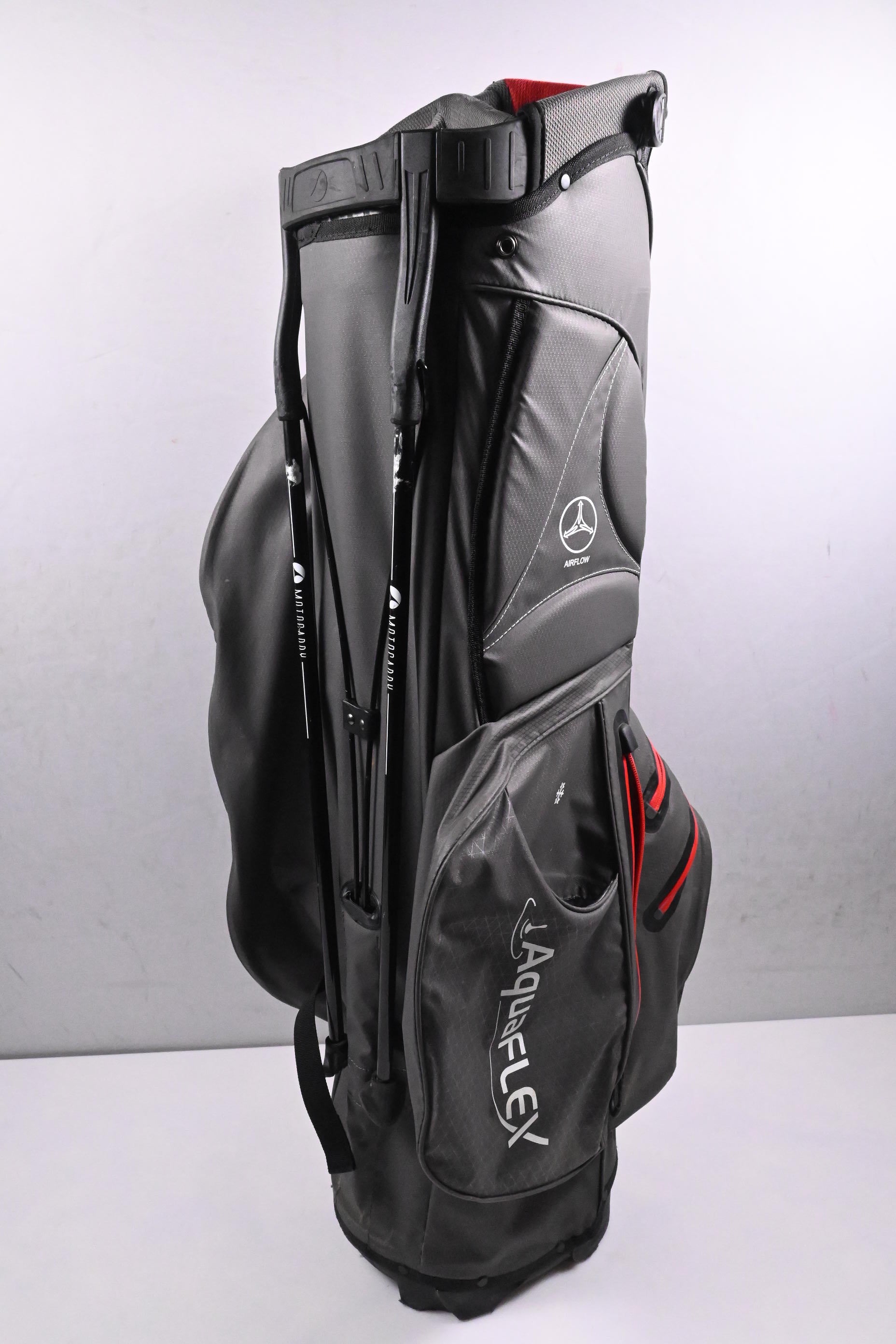 Motocaddy Aquaflex Stand Bag / 5-Way Divider / Grey, Red