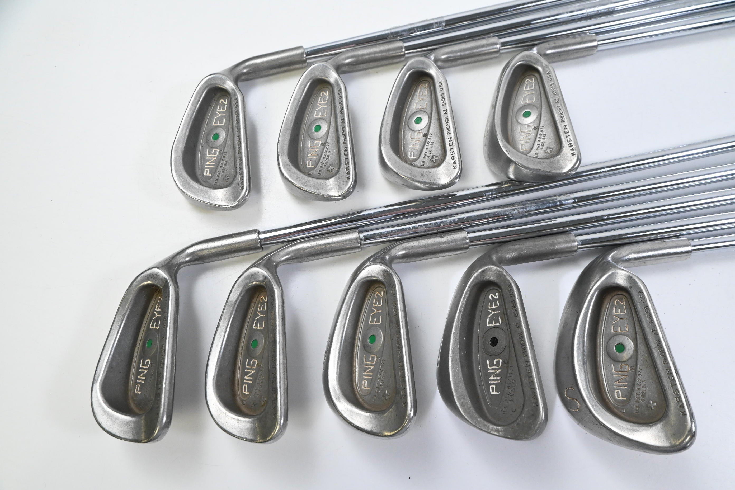 Ping Eye 2+ Irons / 3-PW+SW / Green Dot / Regular Flex Ping AWT 2.0 Shafts
