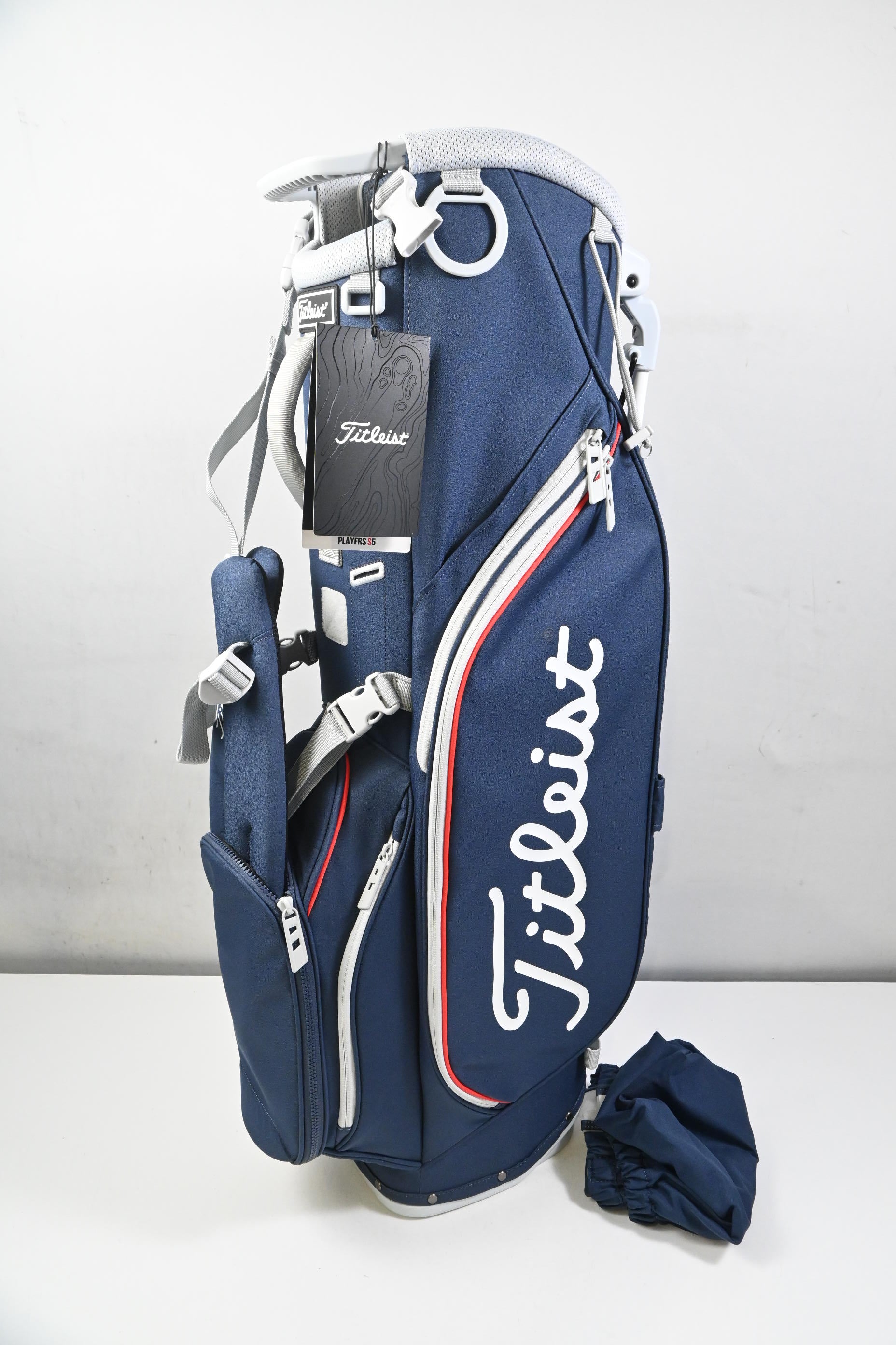 Titleist Players S5 Stand Bag / 5-Way Divider / Navy, Grey & Red