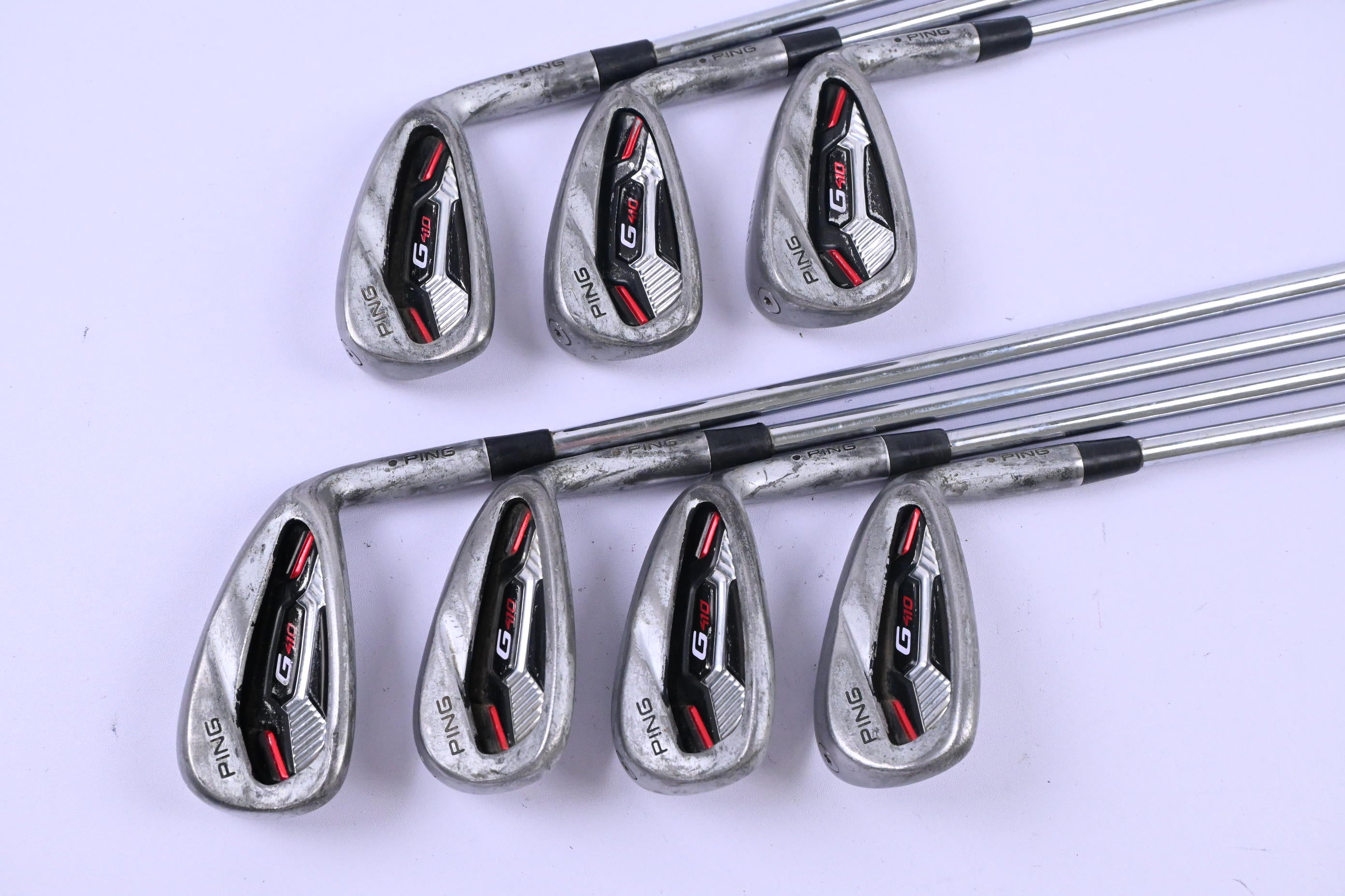 Ping G410 Irons / 6-PW+GW+SW / Black Dot / Stiff Flex Project X Rifle Shafts