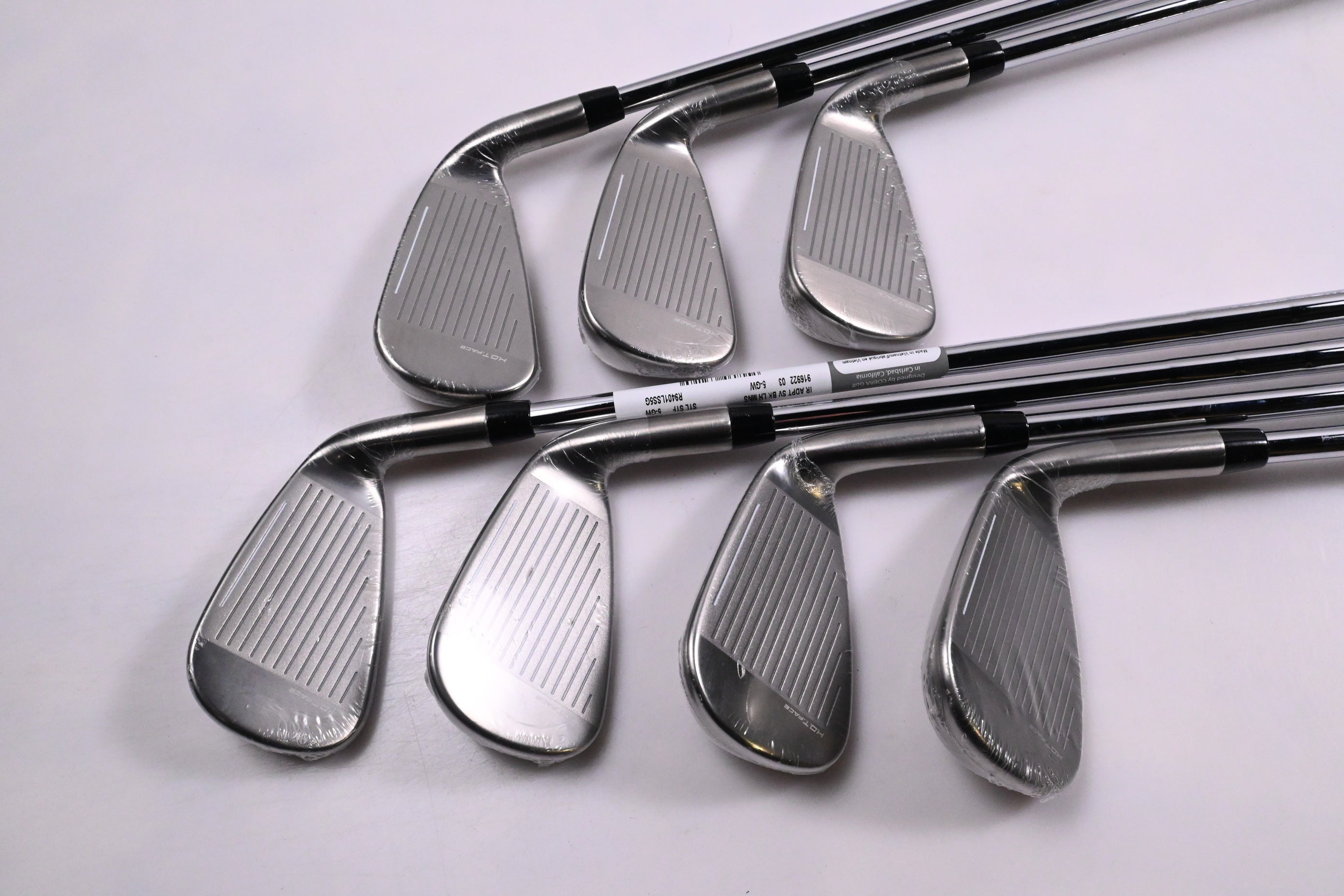 Left Hand Cobra DS-Adapt Irons / 5-PW+GW / Stiff Flex KBS Tour Lite Shafts
