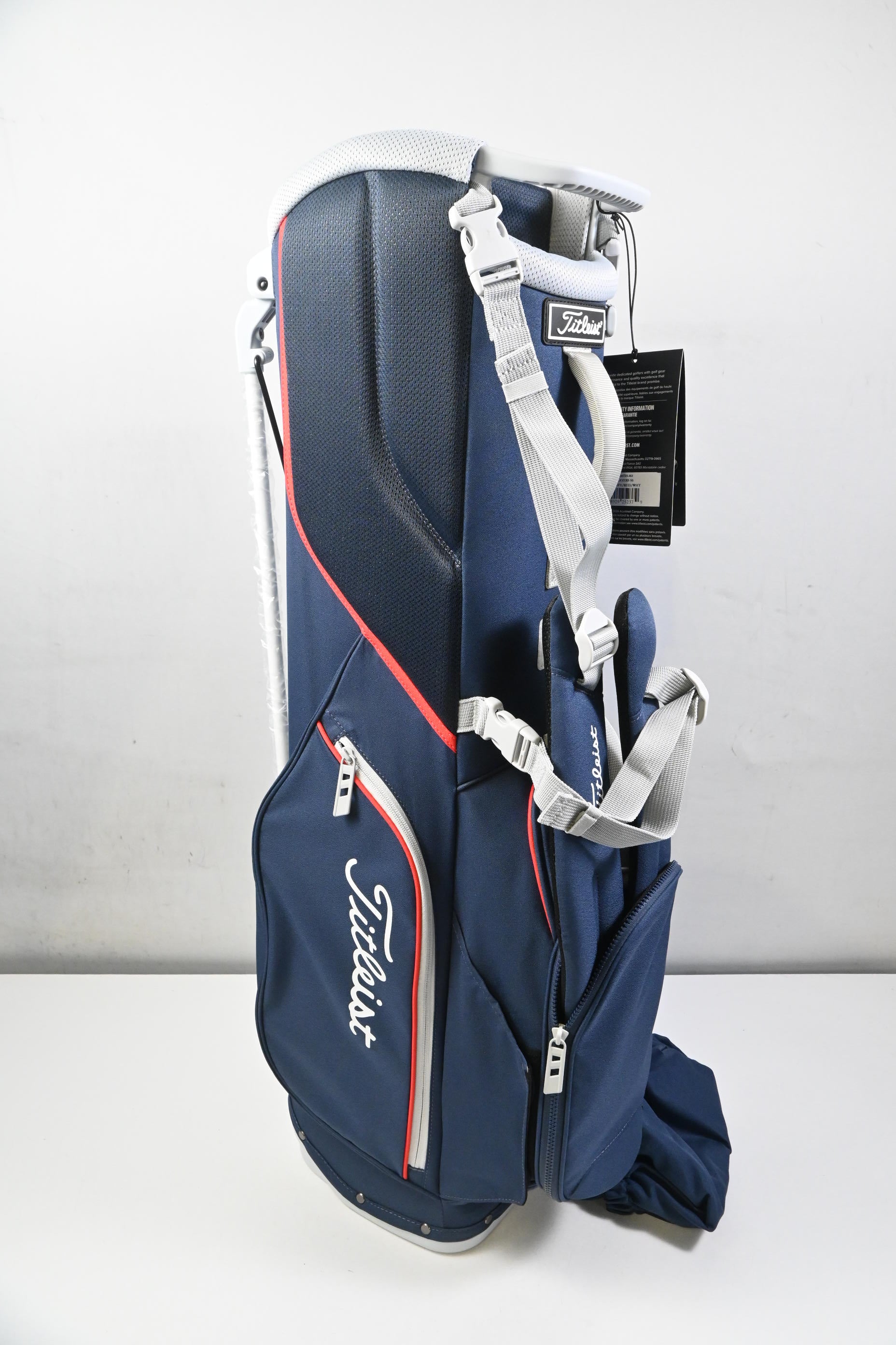 Titleist Players S5 Stand Bag / 5-Way Divider / Navy, Grey & Red