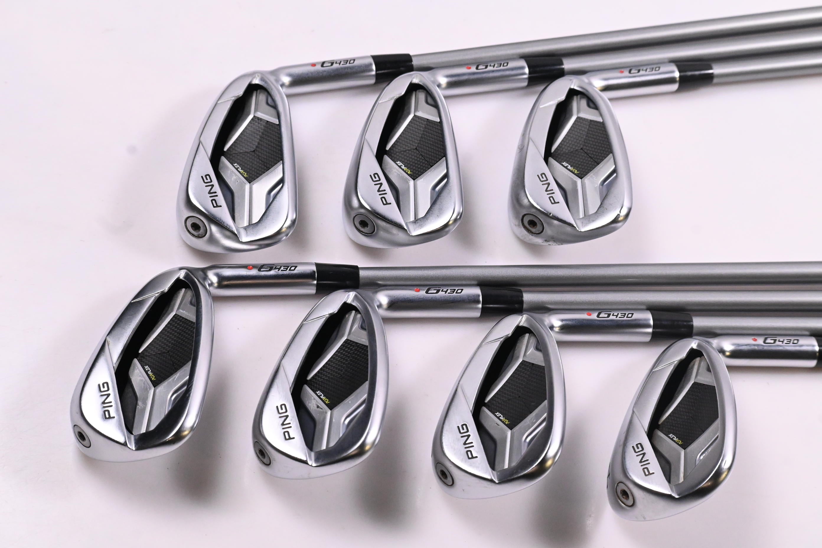 Ladies Ping G430 Irons / 6-PW+45°+54° / Red Dot / Senior Flex Ping Alta Quick 45
