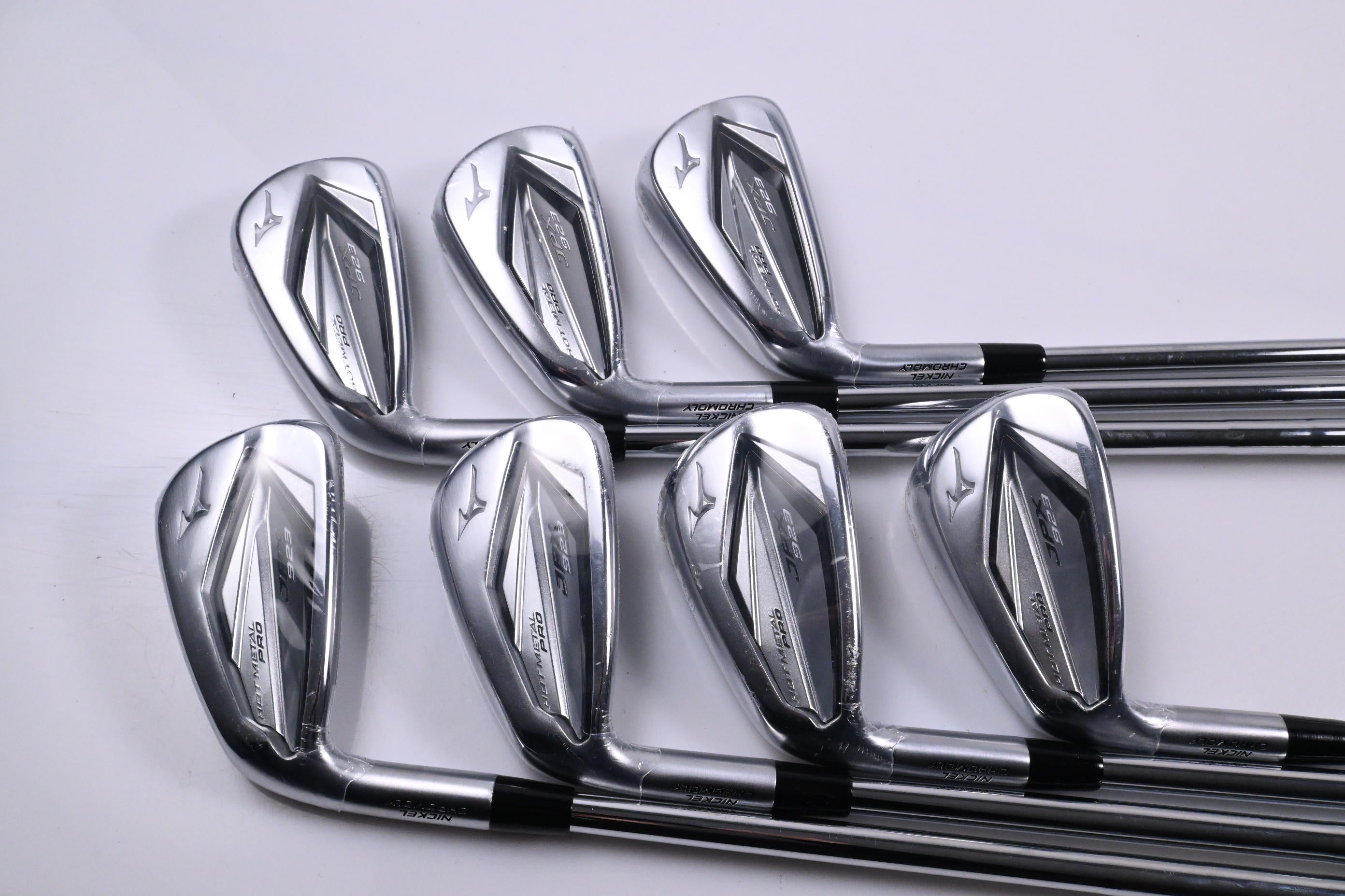 Left Hand Mizuno JPX 923 Hot Metal Pro Irons / 4-PW / Stiff Flex KBS Tour Shafts