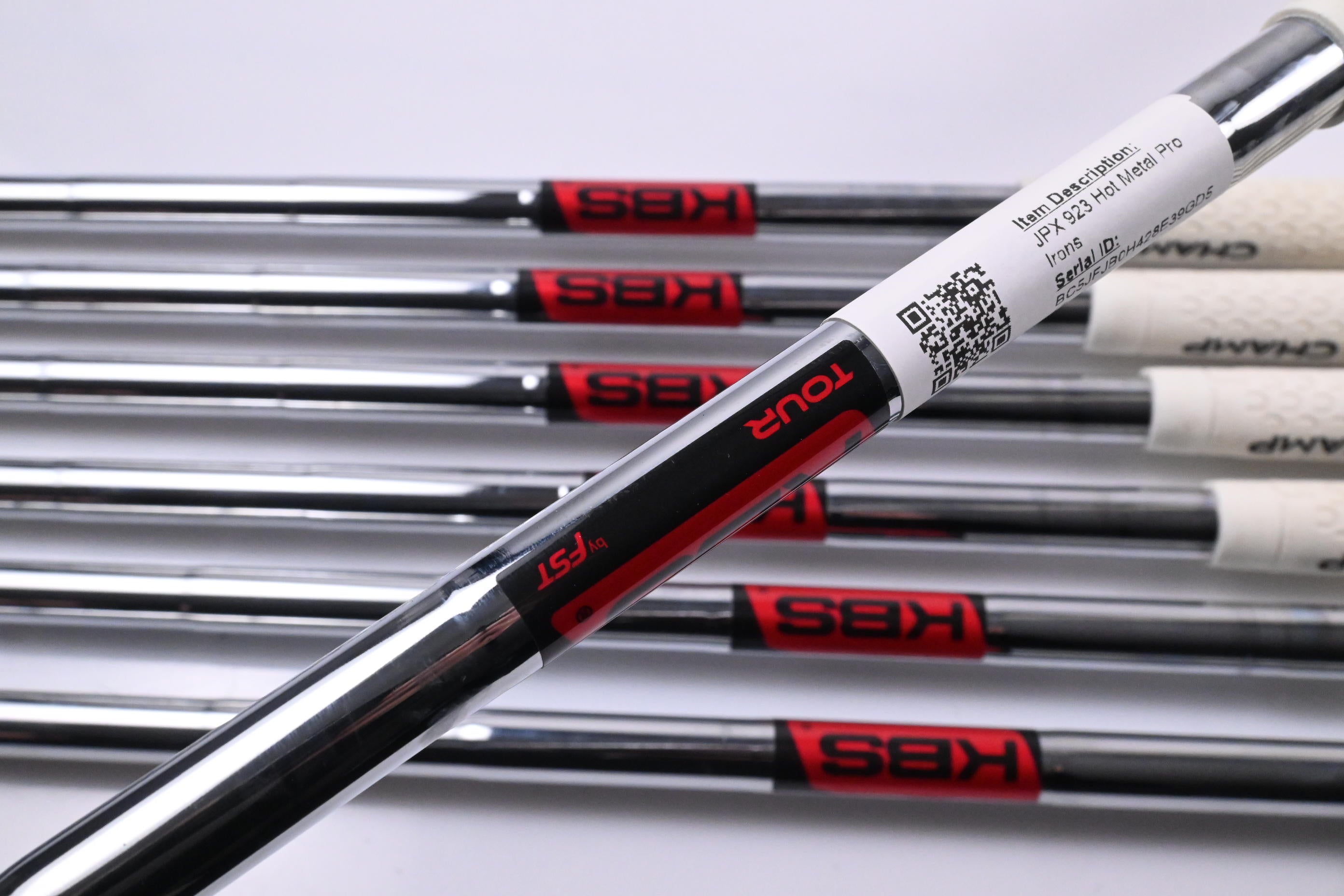 Left Hand Mizuno JPX 923 Hot Metal Pro Irons / 4-PW / Stiff Flex KBS Tour Shafts