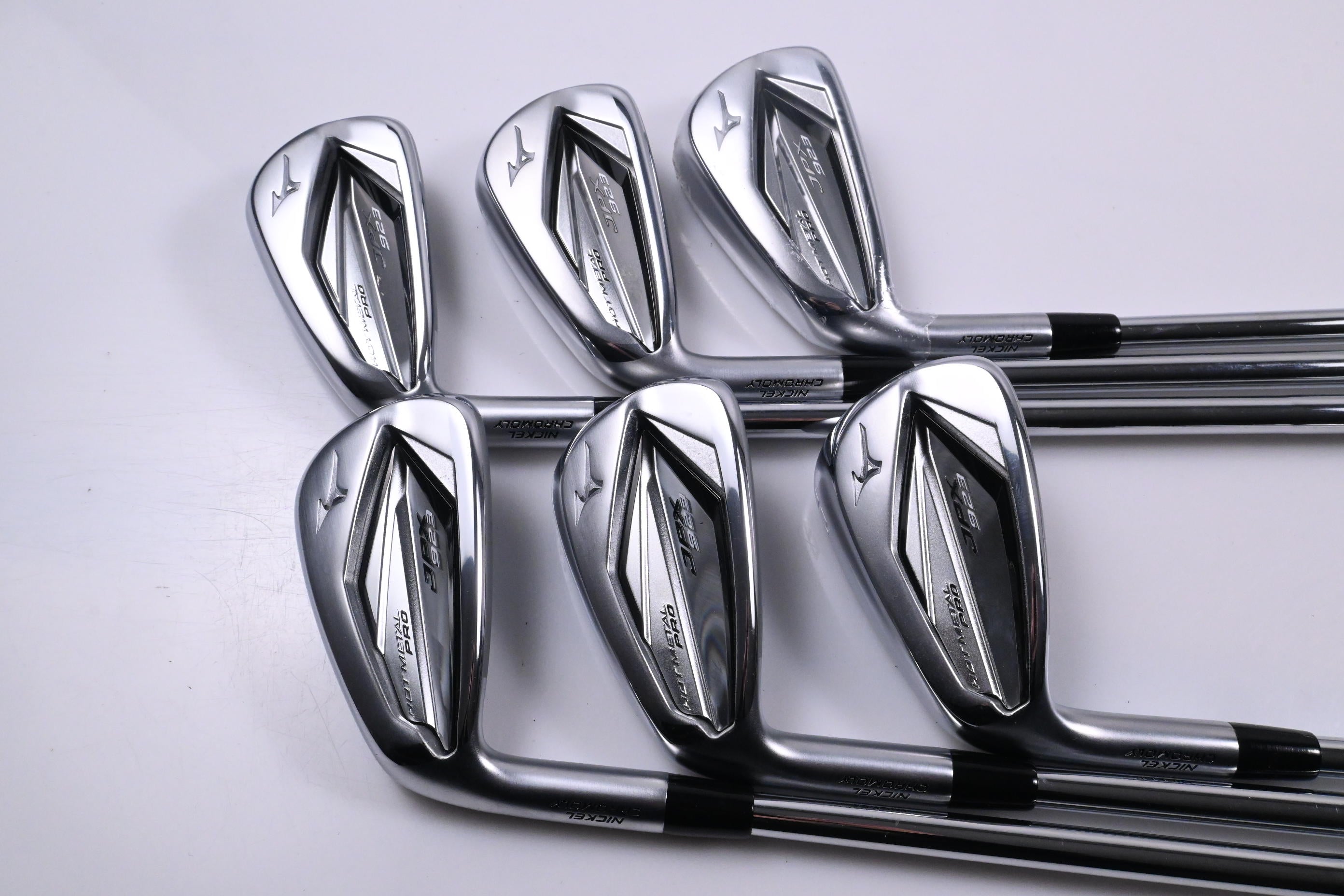 Left Hand Mizuno JPX 923 Hot Metal Pro Irons / 5-PW / Stiff Flex KBS Tour Shafts