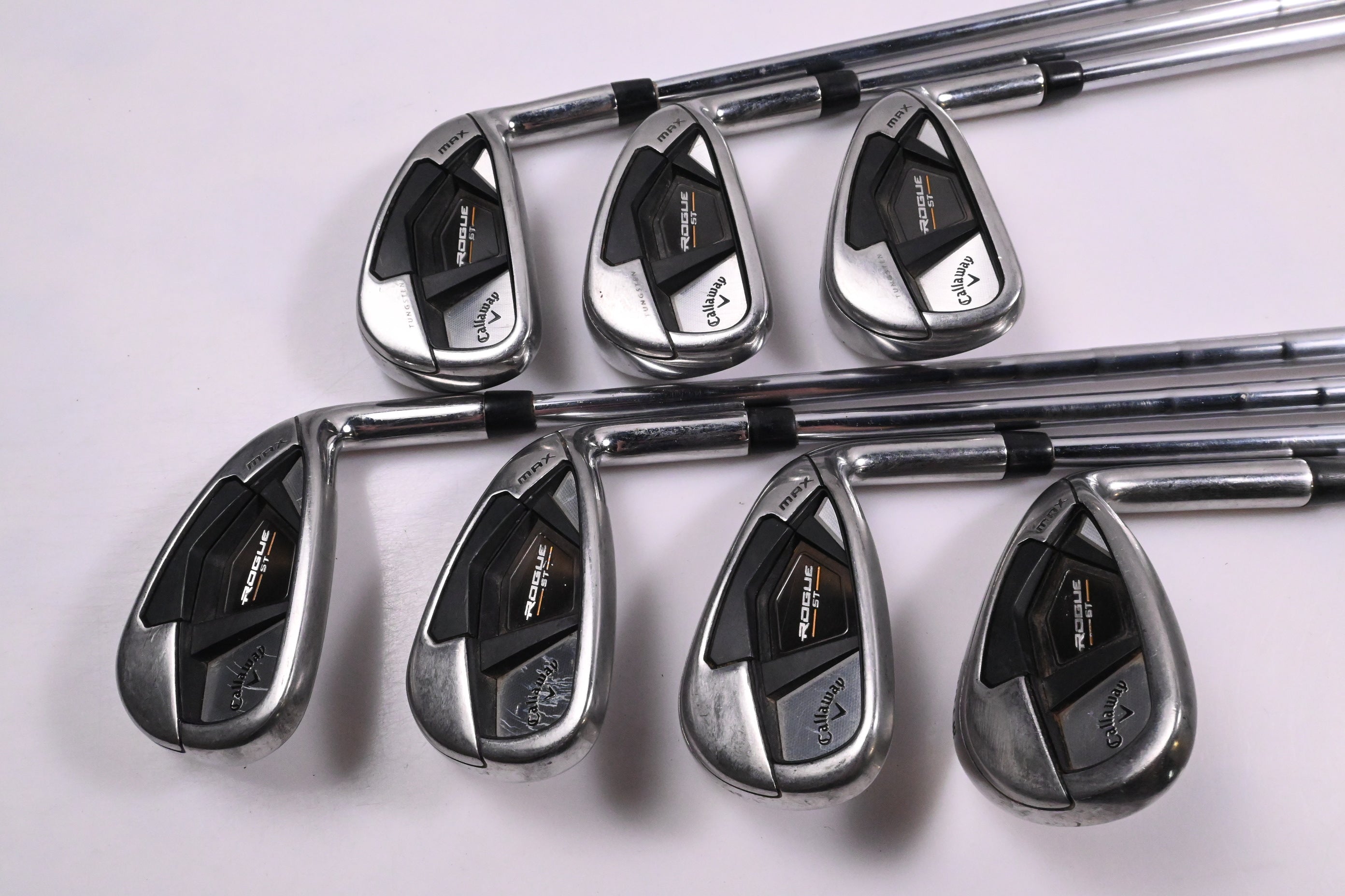 Callaway Rogue ST Max Irons / 5-PW+SW / Stiff Flex KBS Tour 120 Shafts