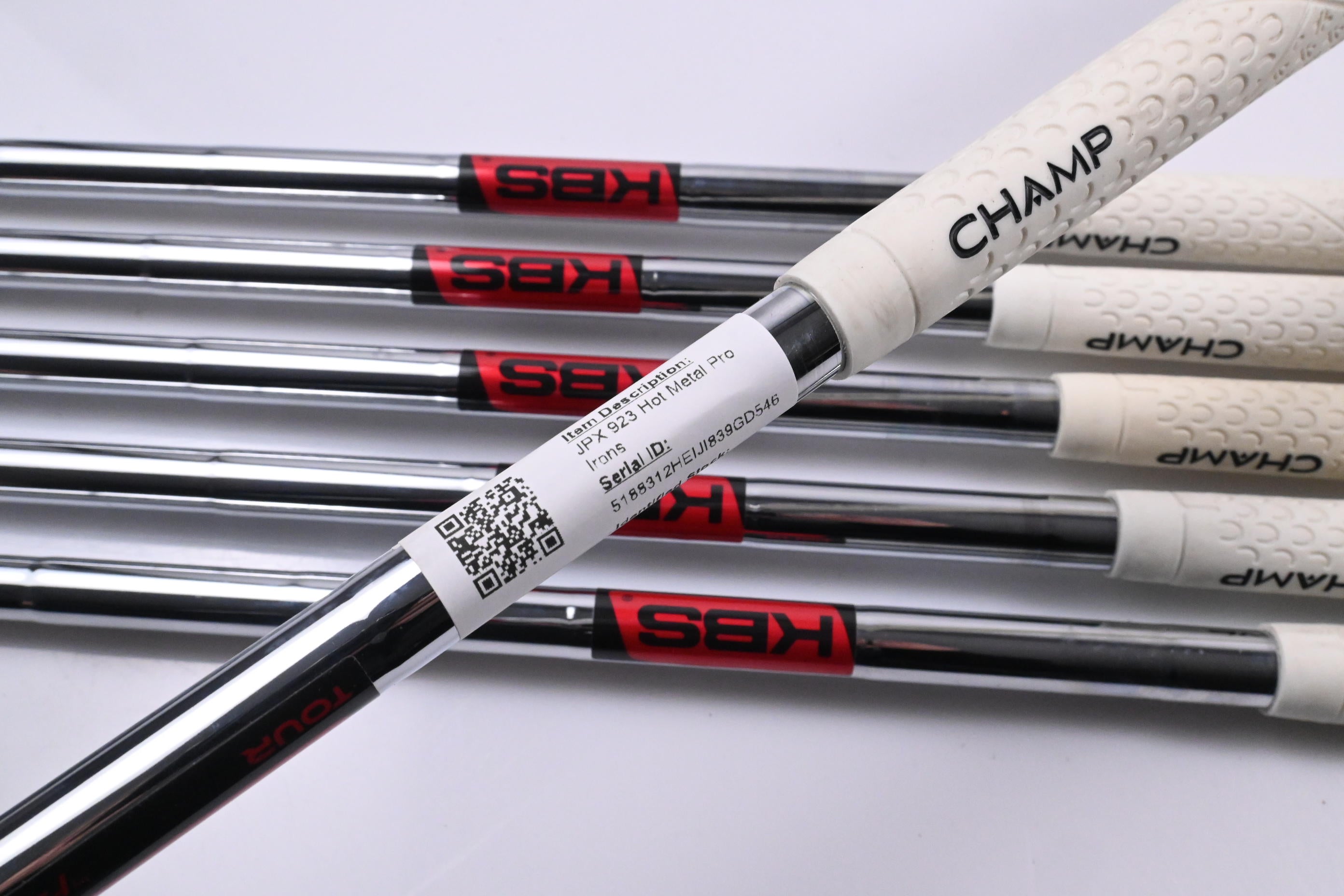 Left Hand Mizuno JPX 923 Hot Metal Pro Irons / 5-PW / Stiff Flex KBS Tour Shafts