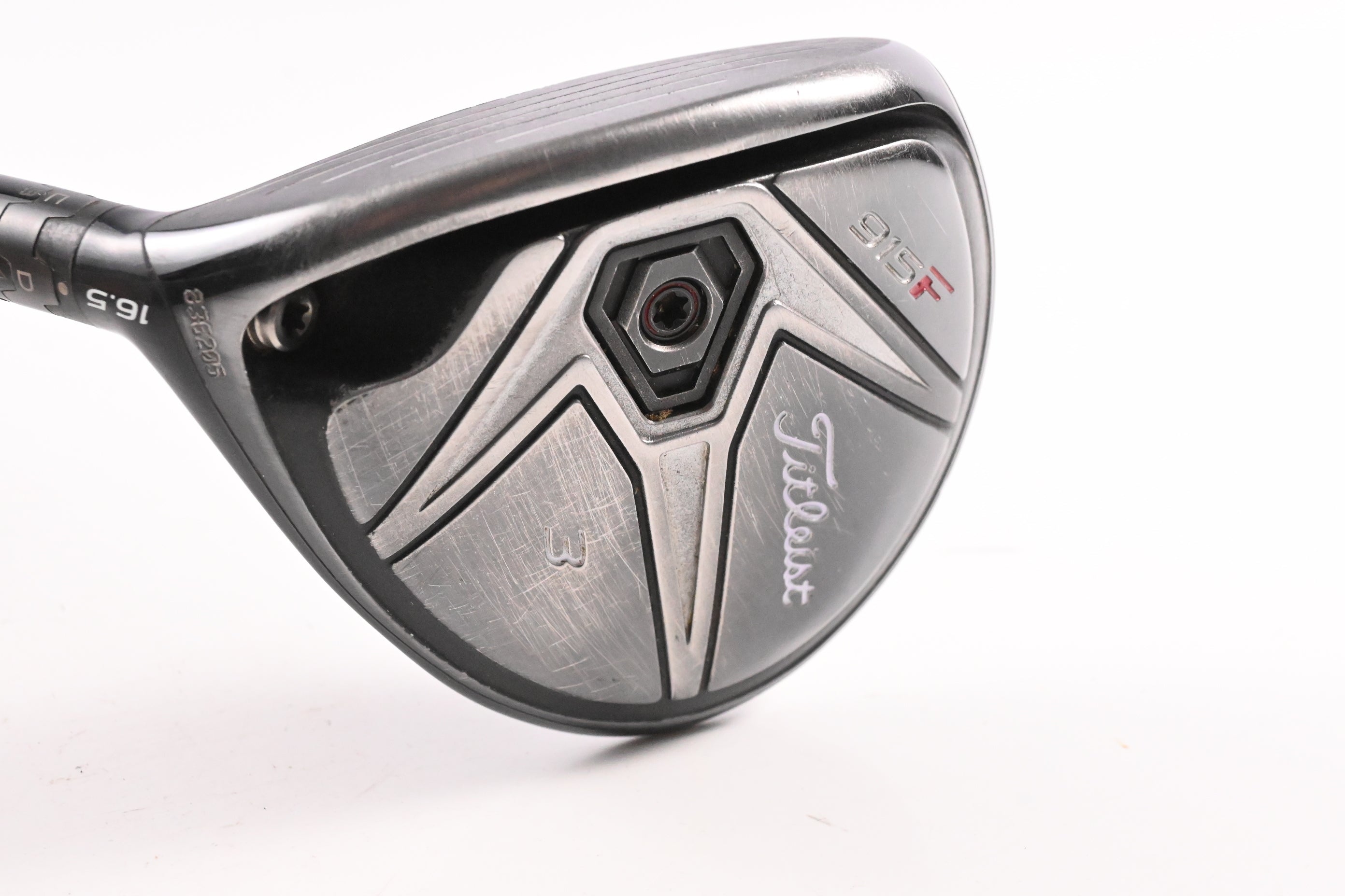 Left Hand Titleist 915 F #3 Wood / 16.5 Degree / Stiff Flex Diamana M+ Red 60