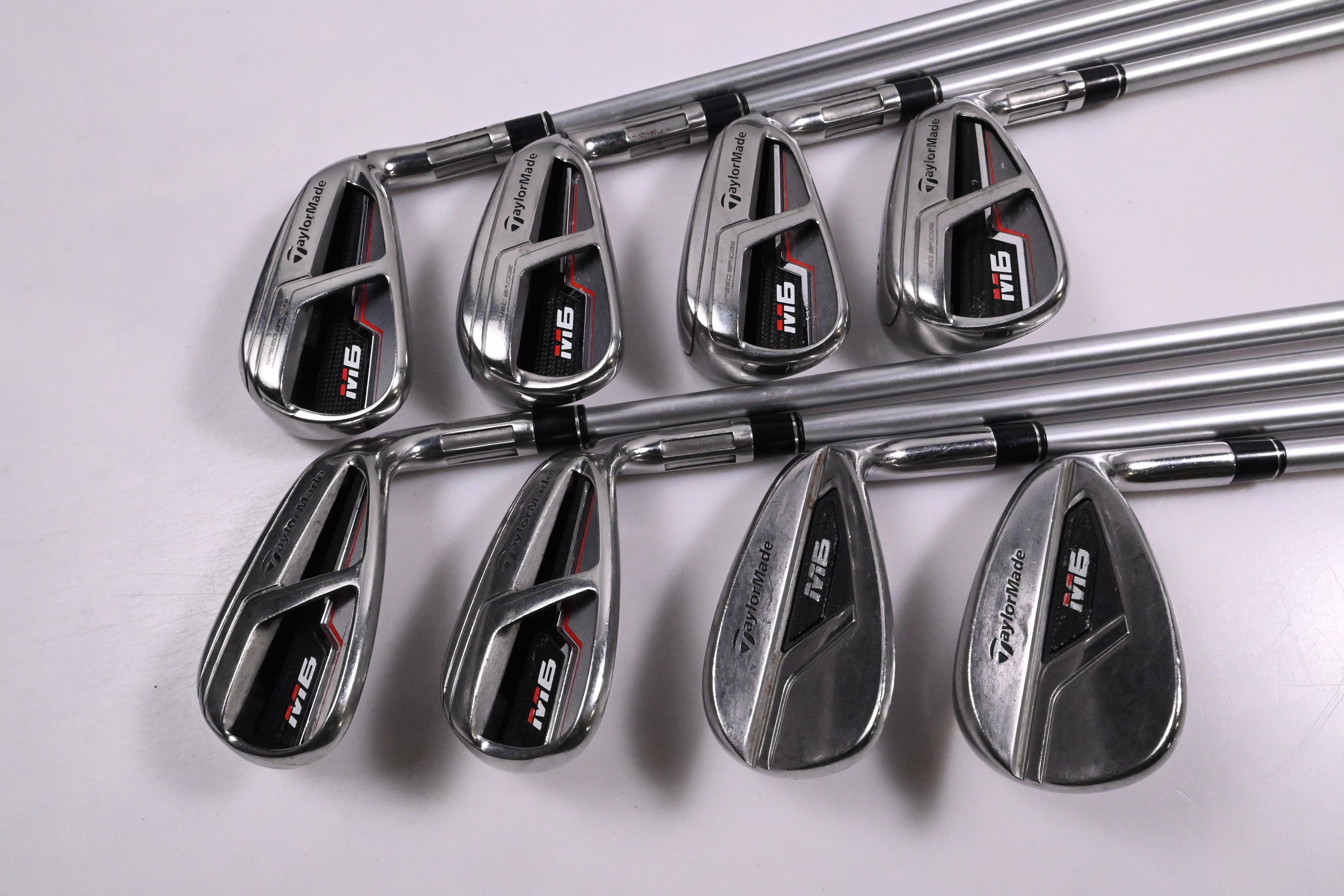 Ladies Taylormade M6 Irons / 5-PW+GW+SW / Ladies Flex Taylormade 45 Shafts