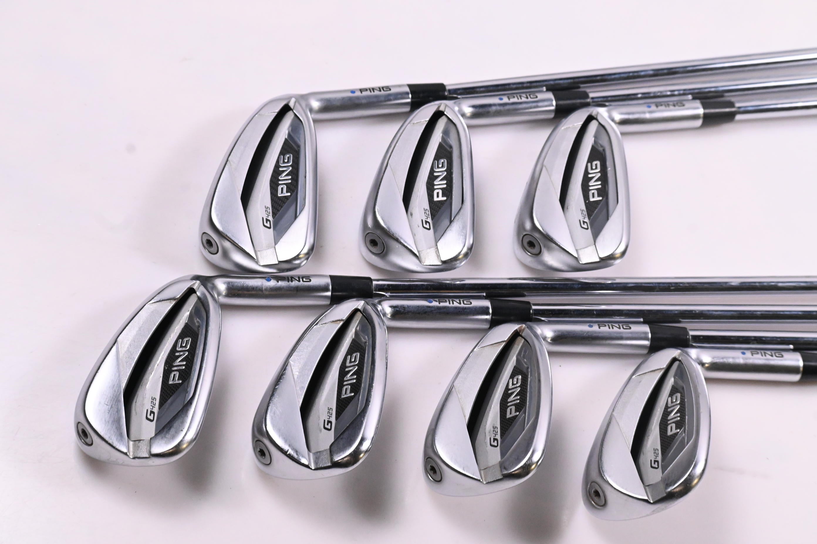 Ping G425 Irons / 5-PW+SW / Blue Dot / Regular Flex Ping AWT 2.0 Shafts