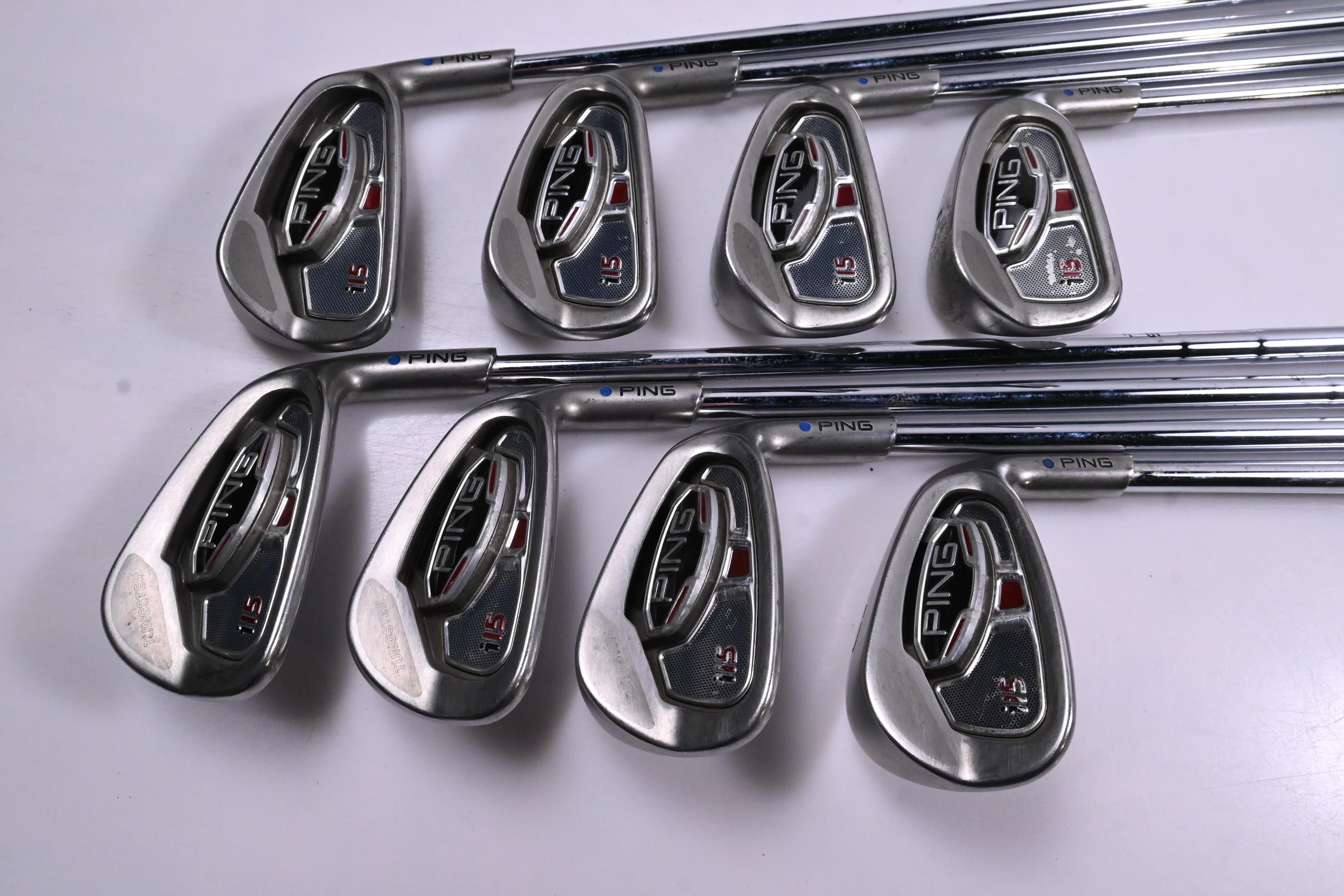 Ping i15 Irons / 4-PW+GW / Blue Dot / Regular Flex Ping AWT Shafts