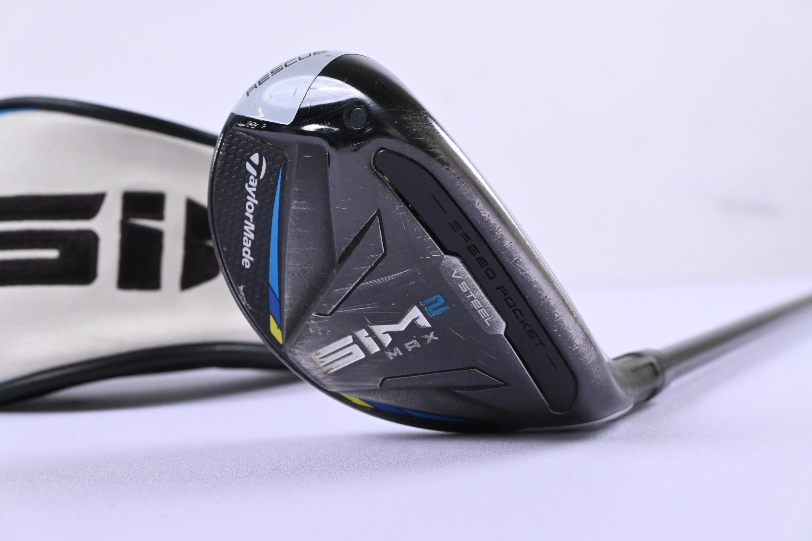 Taylormade SIM2 Max #4 Hybrid / 22 Degree / Stiff Flex Tensei AV Raw Blue 80