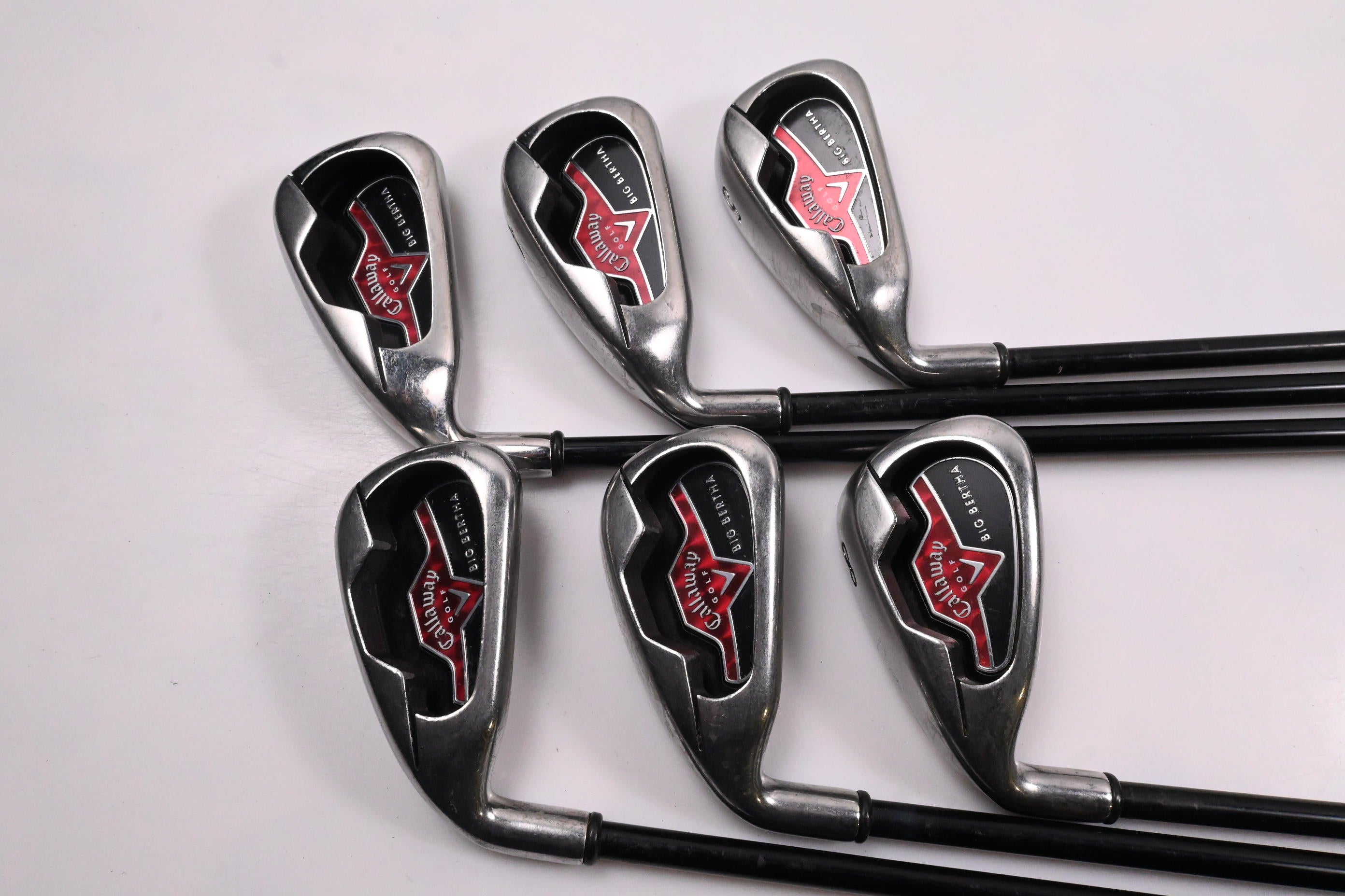 Left Hand Callaway Big Bertha 2006 Irons / 3-8i / Regular Flex Callaway 75