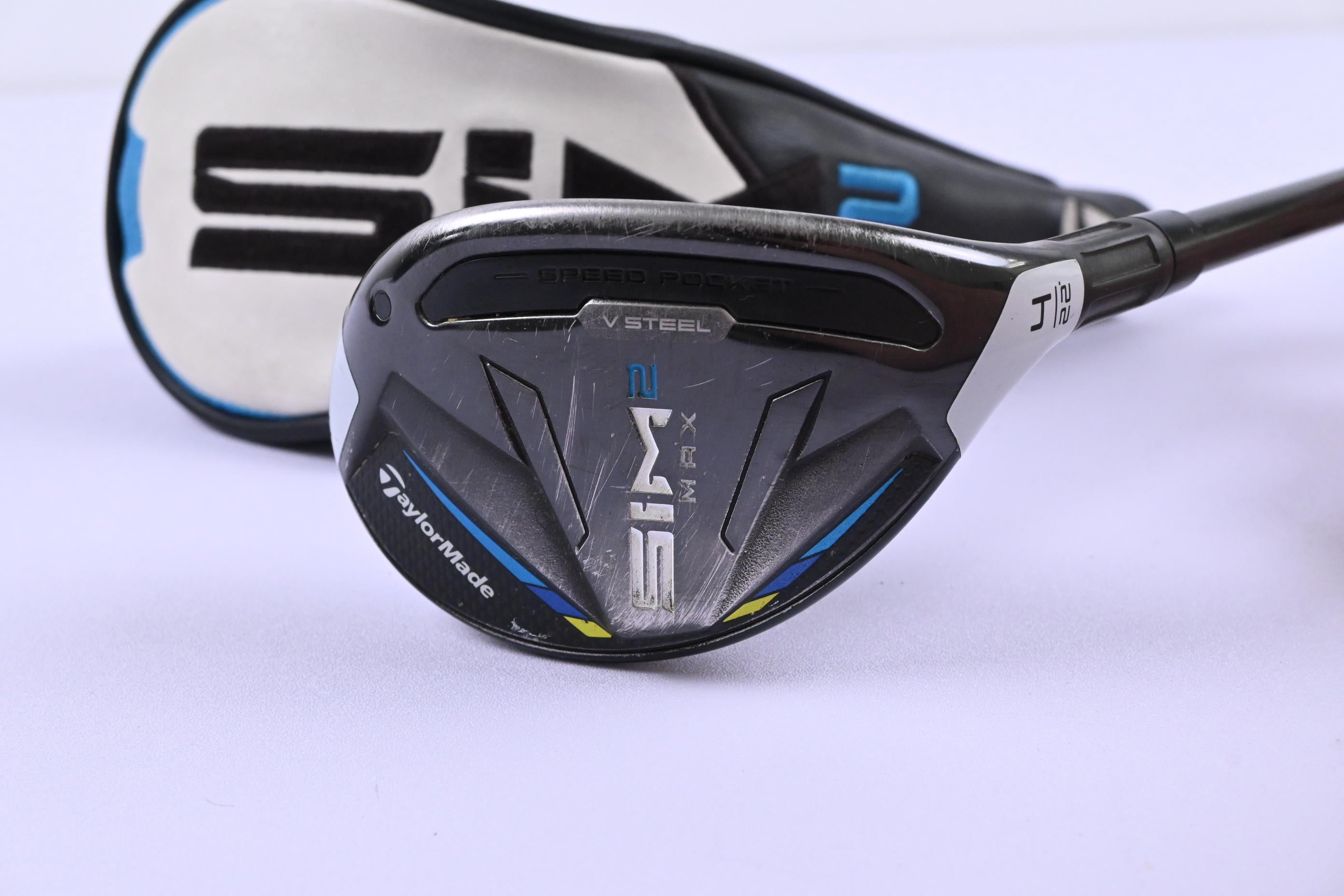 Taylormade SIM2 Max #4 Hybrid / 22 Degree / Stiff Flex Tensei AV Raw Blue 80