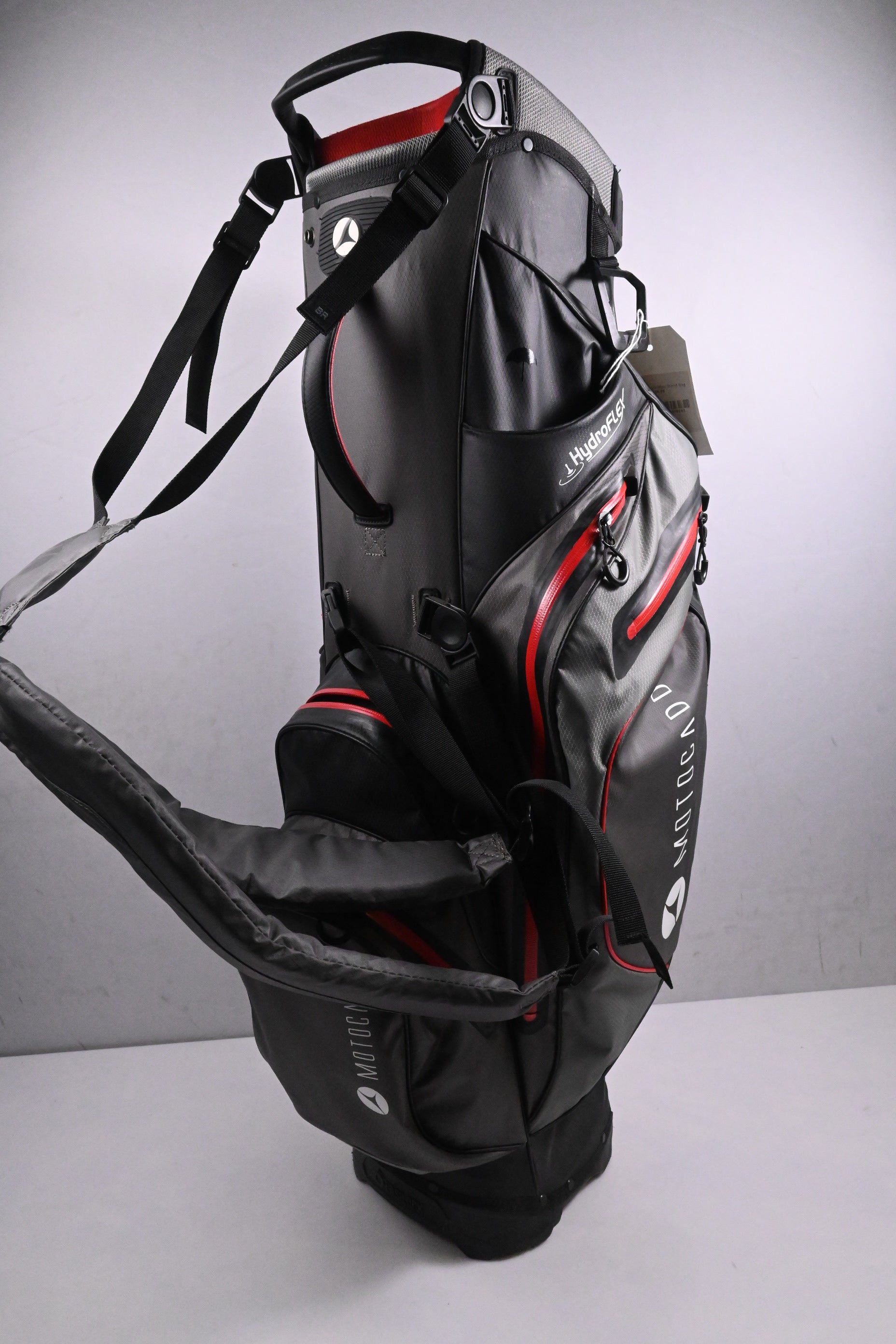 Motocaddy Hydroflex Stand Bag / 5-Way Divider / Grey, Red