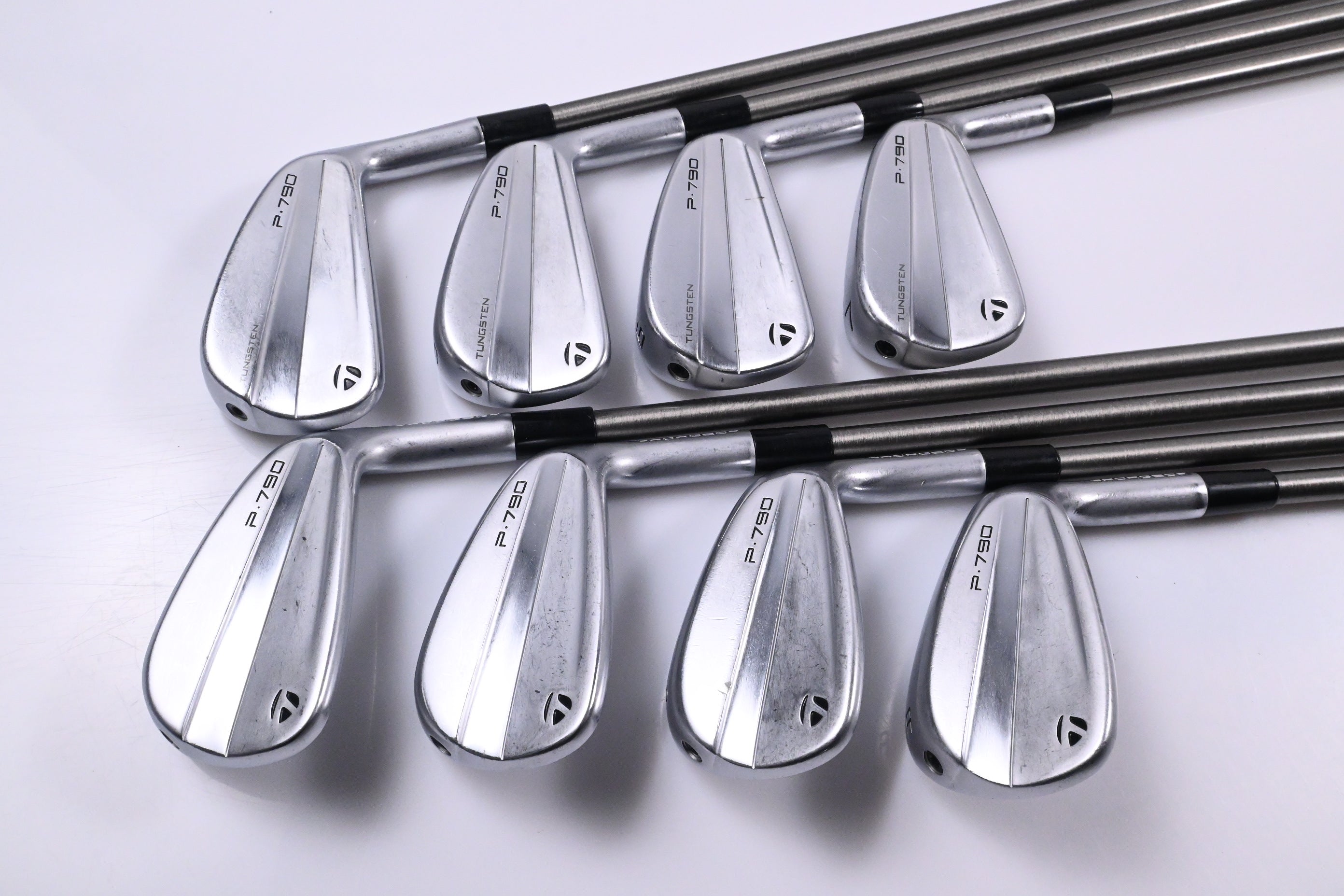 Taylormade P790 2023 Irons / 4-PW+AW / Stiff Flex Aerotech Steelfiber i80 Shafts