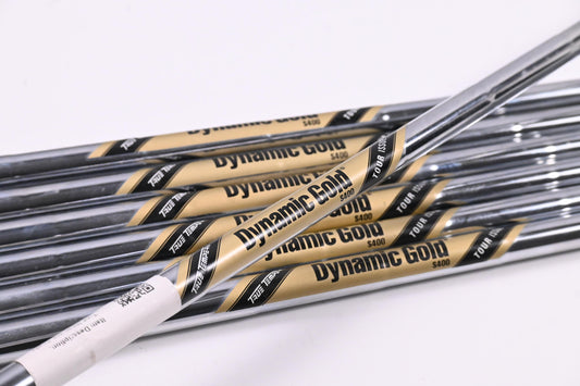 Dynamic Gold S400 Iron Shafts / Stiff Flex / Set Of 7 / .355" Taper Tips