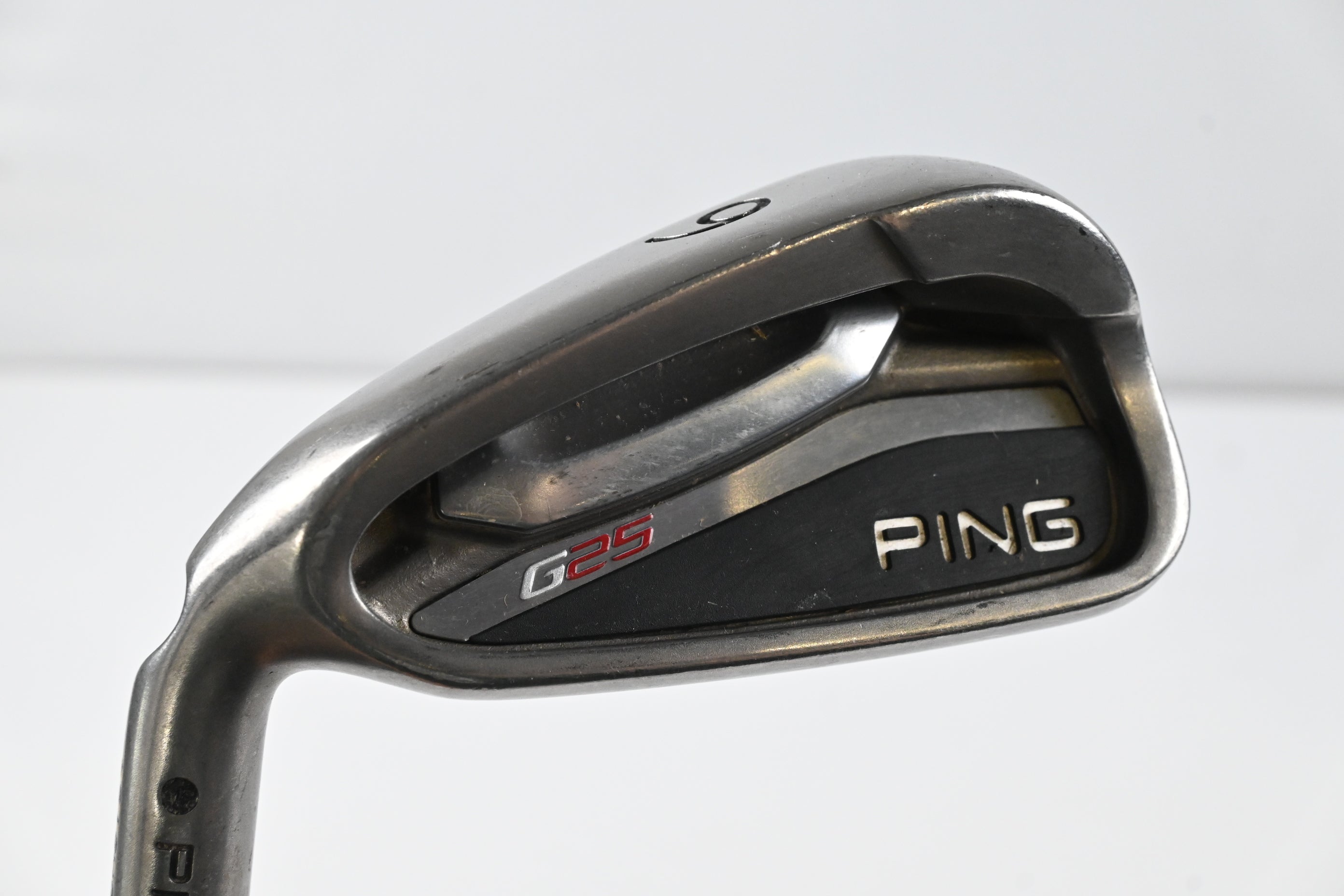 Left Hand Ping G25 #6 Iron / Black Dot / Stiff Flex AMT Red S300 Shaft