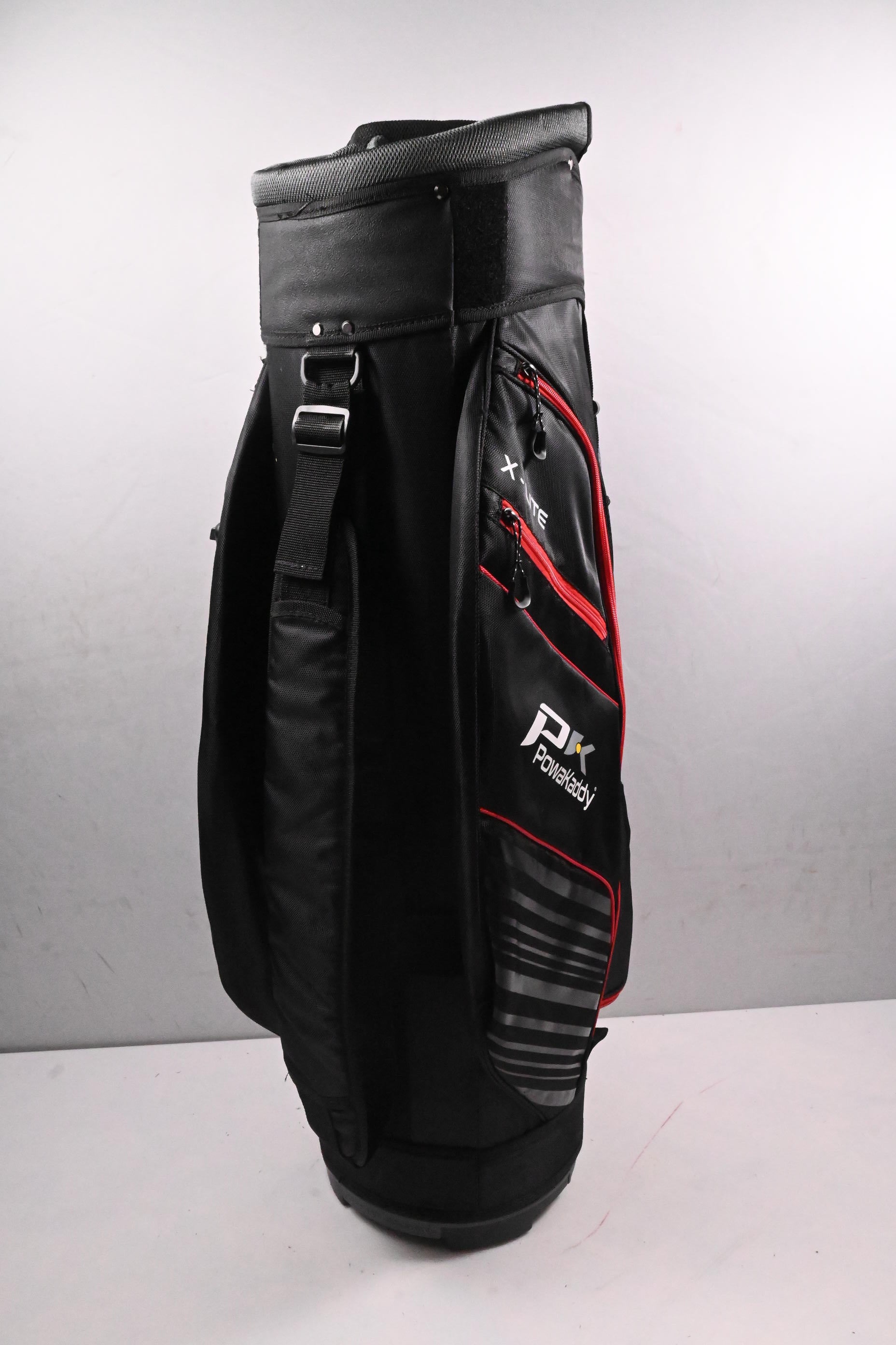 Powakaddy X-Lite Cart Bag / 14-Way Divider / Black, Grey & Red