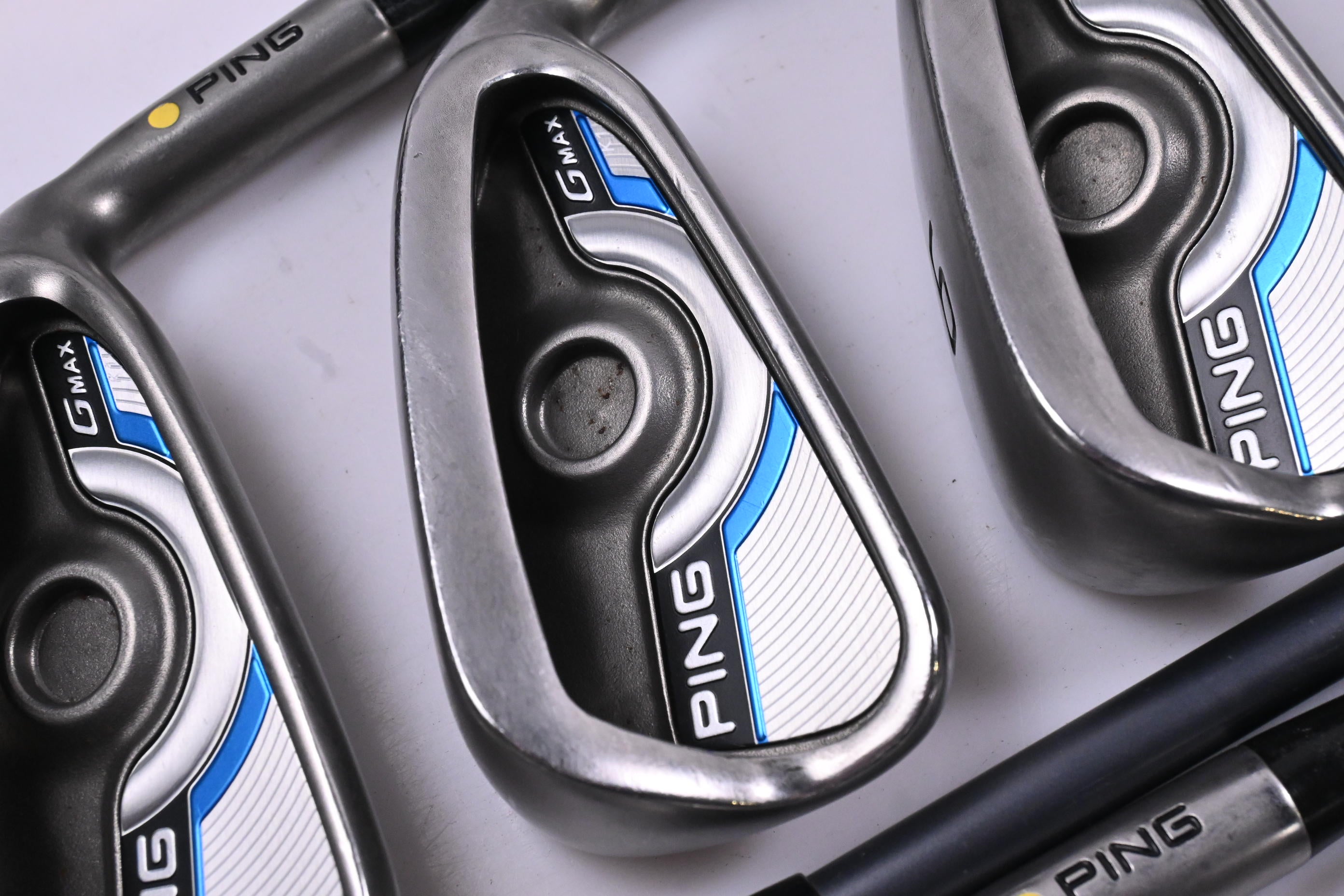 Ping GMax Irons / 4-PW+SW / Yellow Dot / Senior Flex Ping CFS 65 Shafts