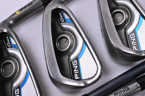 Ping GMax Irons / 4-PW+SW / Yellow Dot / Senior Flex Ping CFS 65 Shafts