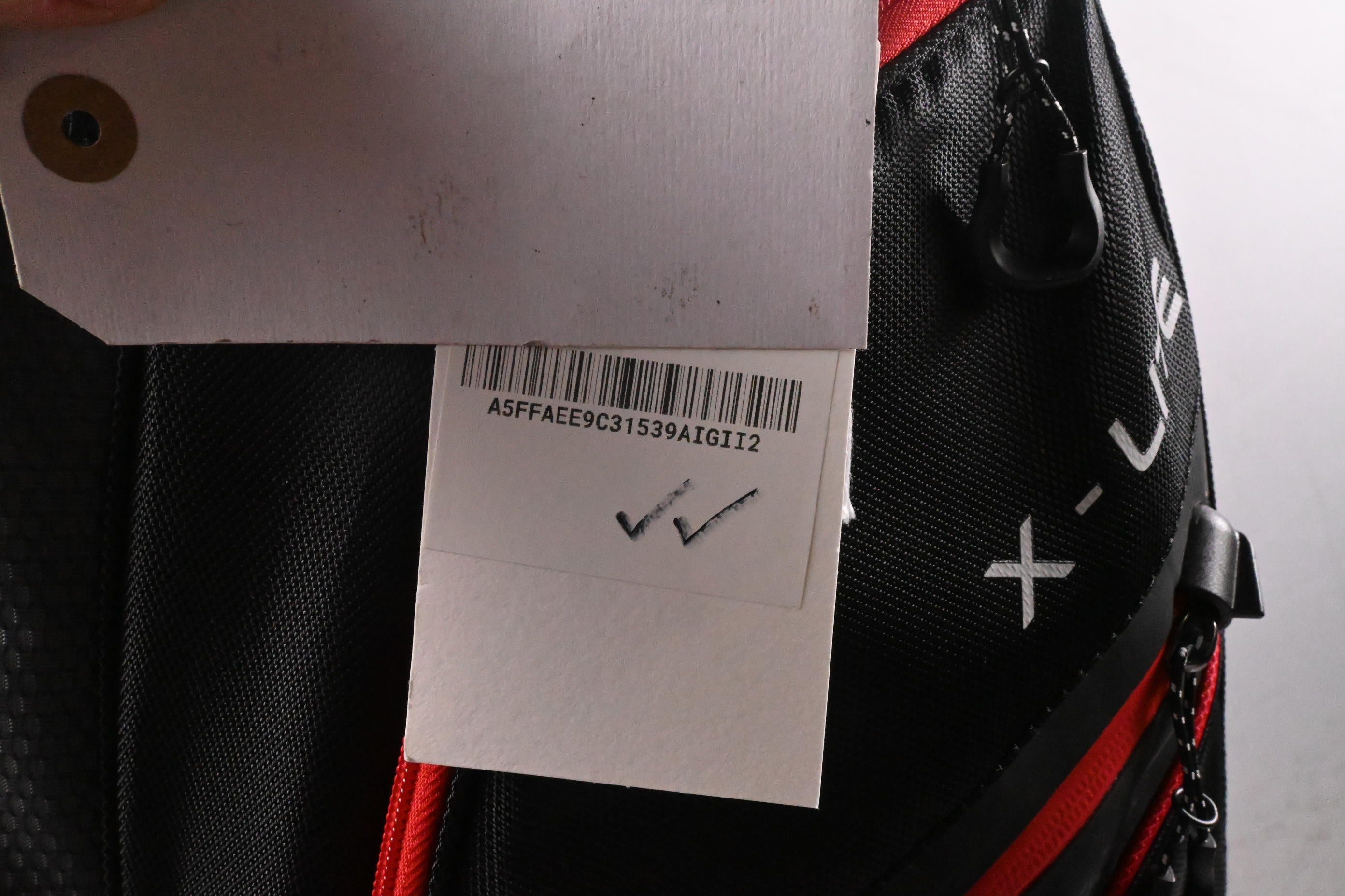 Powakaddy X-Lite Cart Bag / 14-Way Divider / Black, Grey & Red