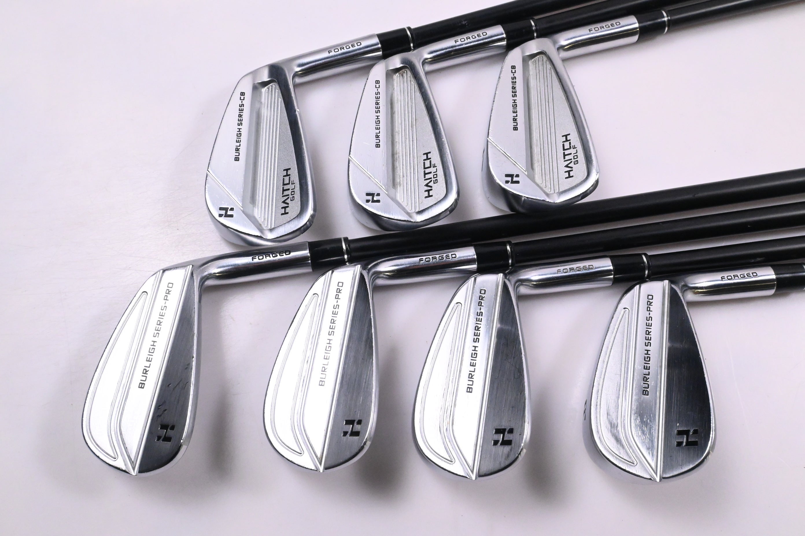 Haitch Golf Burleigh Series Pro Irons / 5-PW+GW / X-Flex KBS TGI 110 Shafts