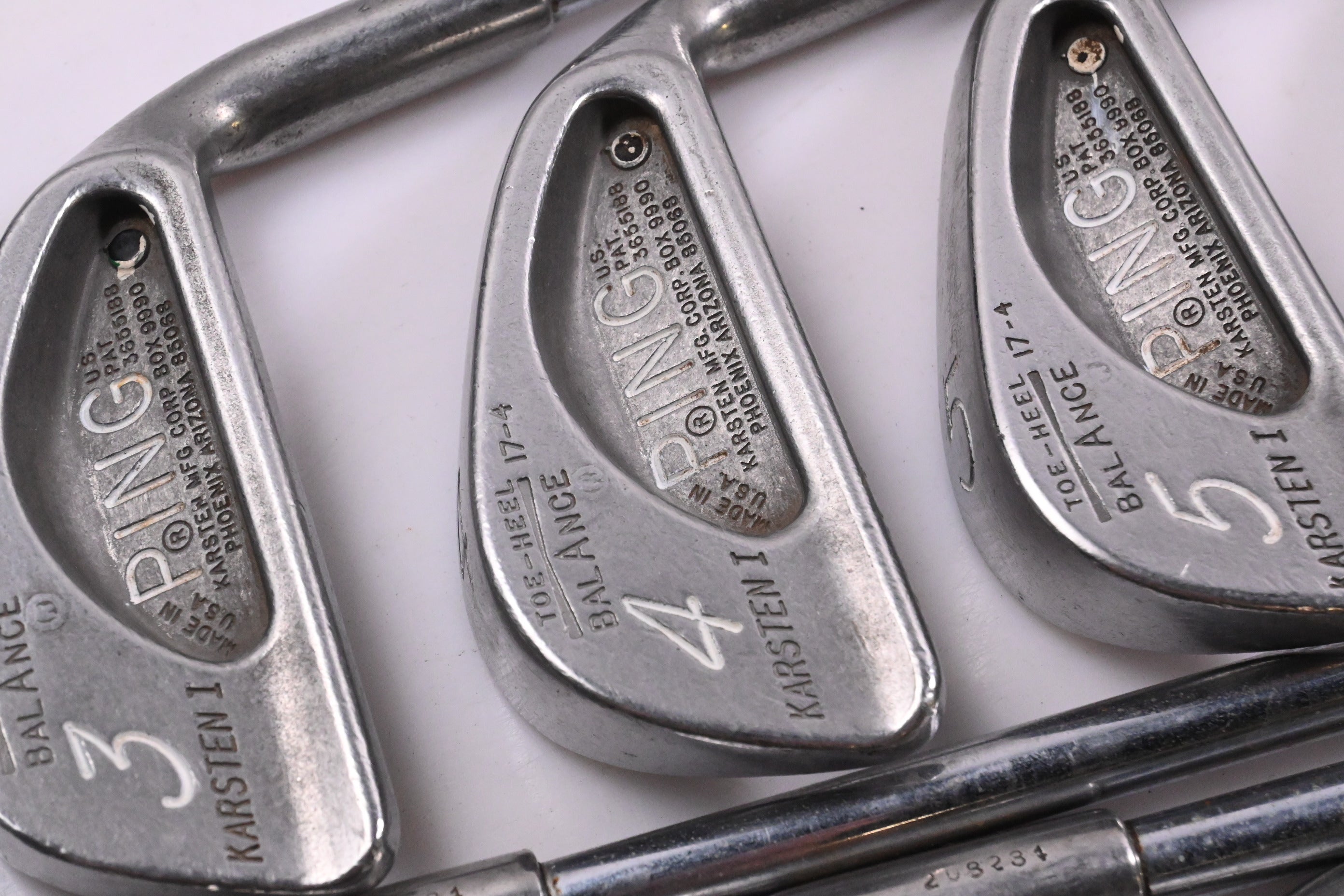 Ping Karsten I Irons / 3-PW+SW / White Dot / Stiff Flex Ping Shafts