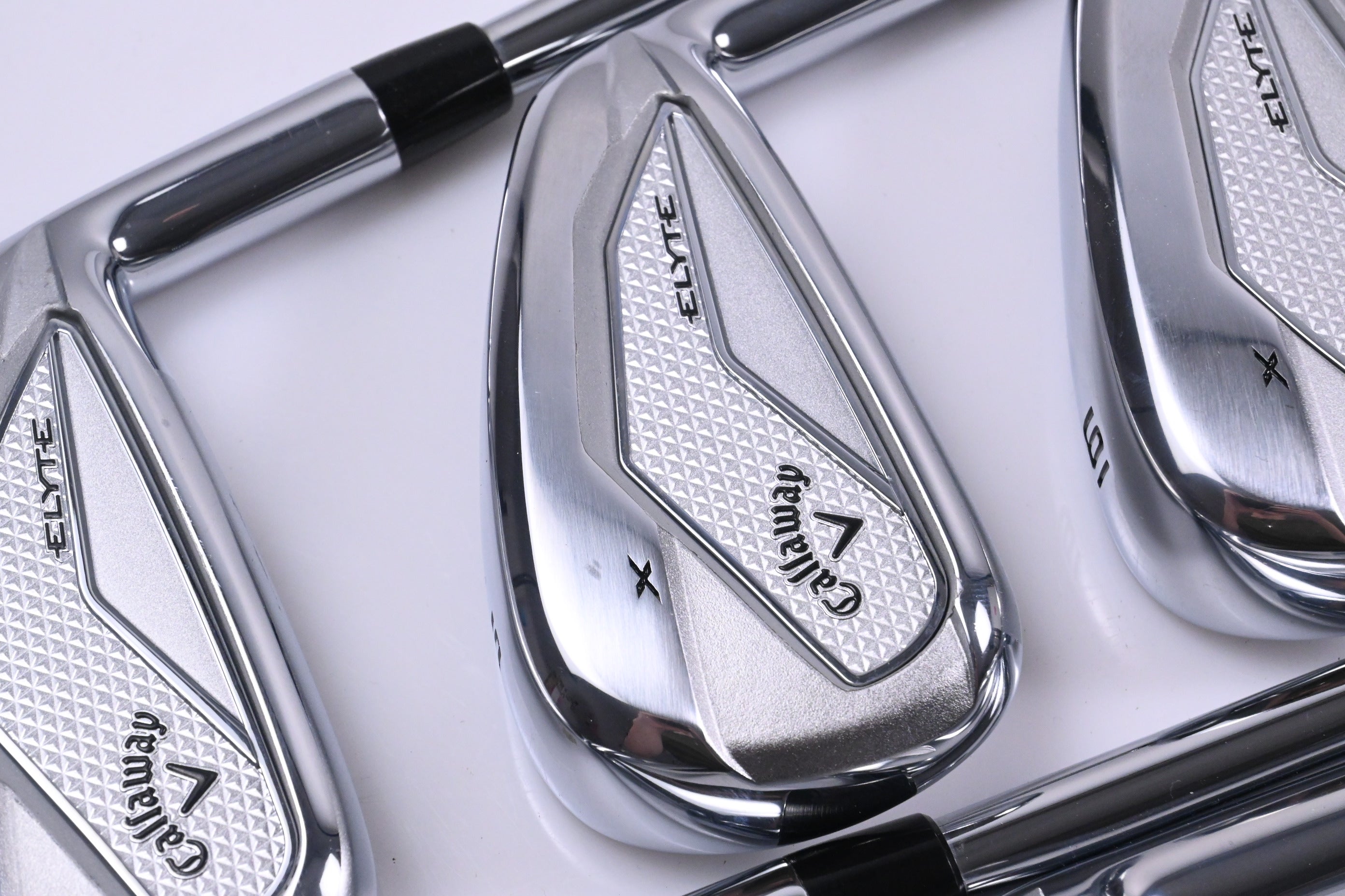 Callaway Elyte X Irons / 4-PW+AW+GW+SW / Stiff Flex KBS Tour Lite Shafts