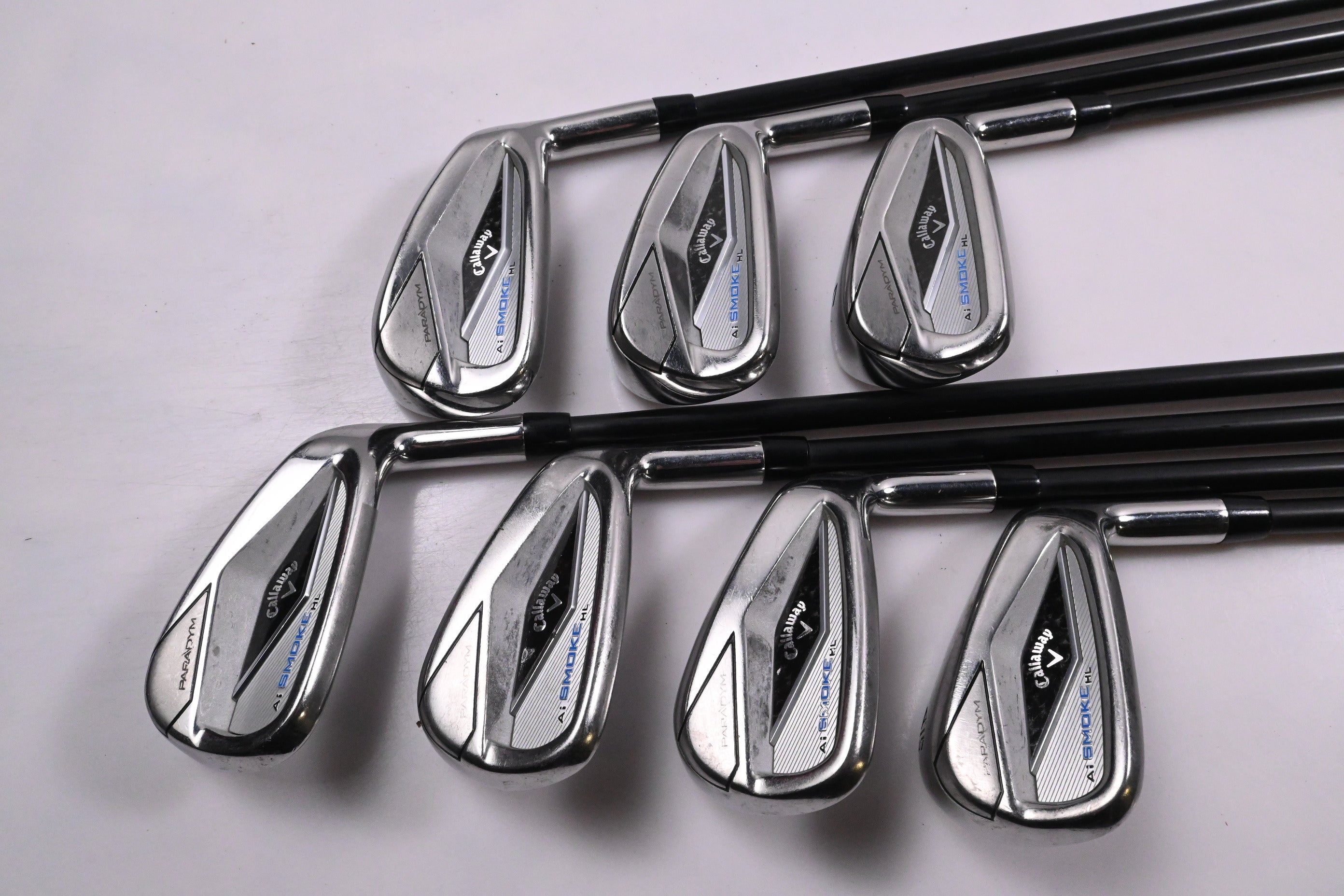 Callaway Paradym Ai Smoke HL Irons / 5-PW+AW / Regular Flex Cypher 2.0 60 Shafts