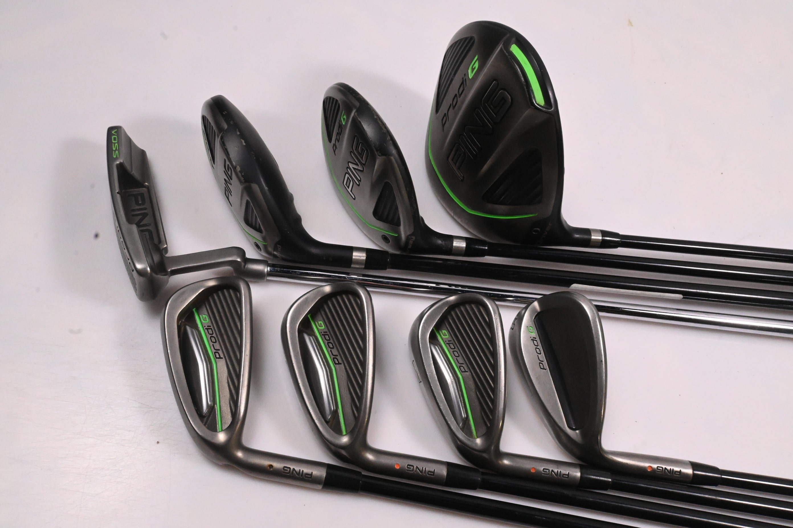 Left Hand Junior Ping Prodi G Package Set / Woods, Hybrid, Irons, Putter, Bag