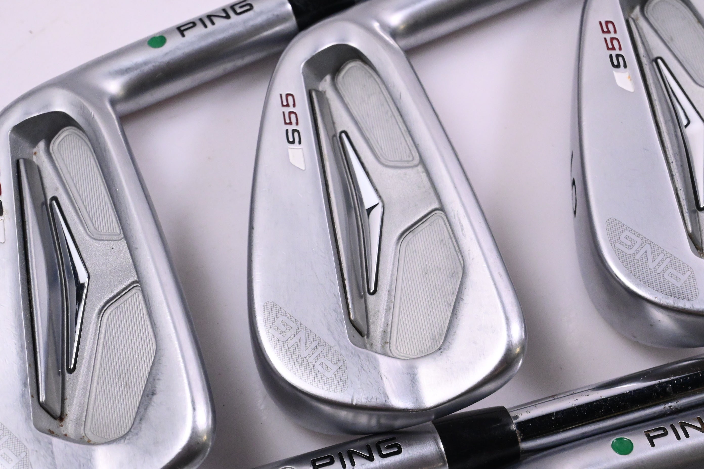 Ping S55 Irons / 4-9i / Green Dot / Stiff Flex Ping CFS Shafts