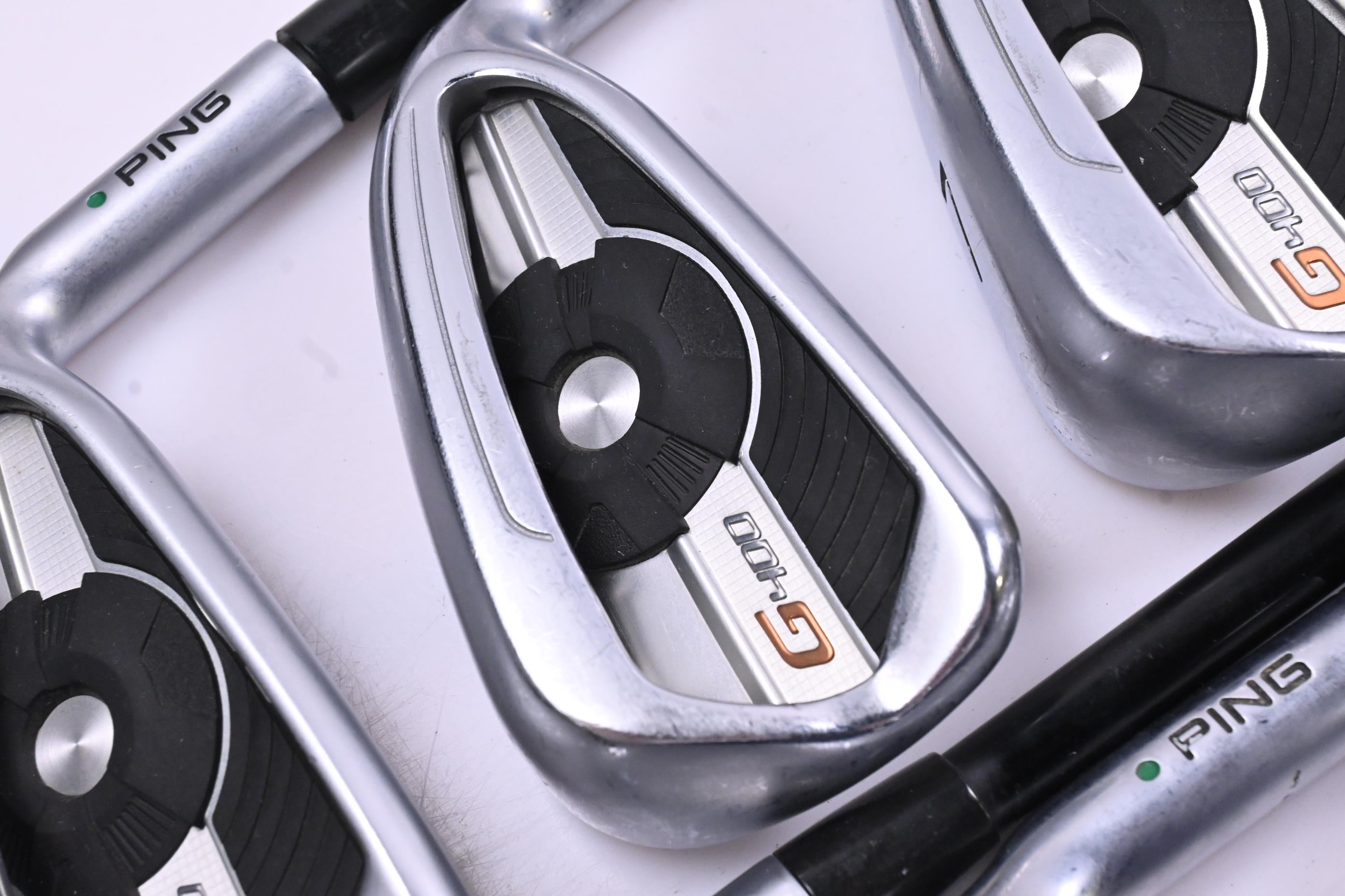 Ping G400 Irons / 5-PW+GW+SW / Green Dot / Senior Flex Ping Alta CB Shafts
