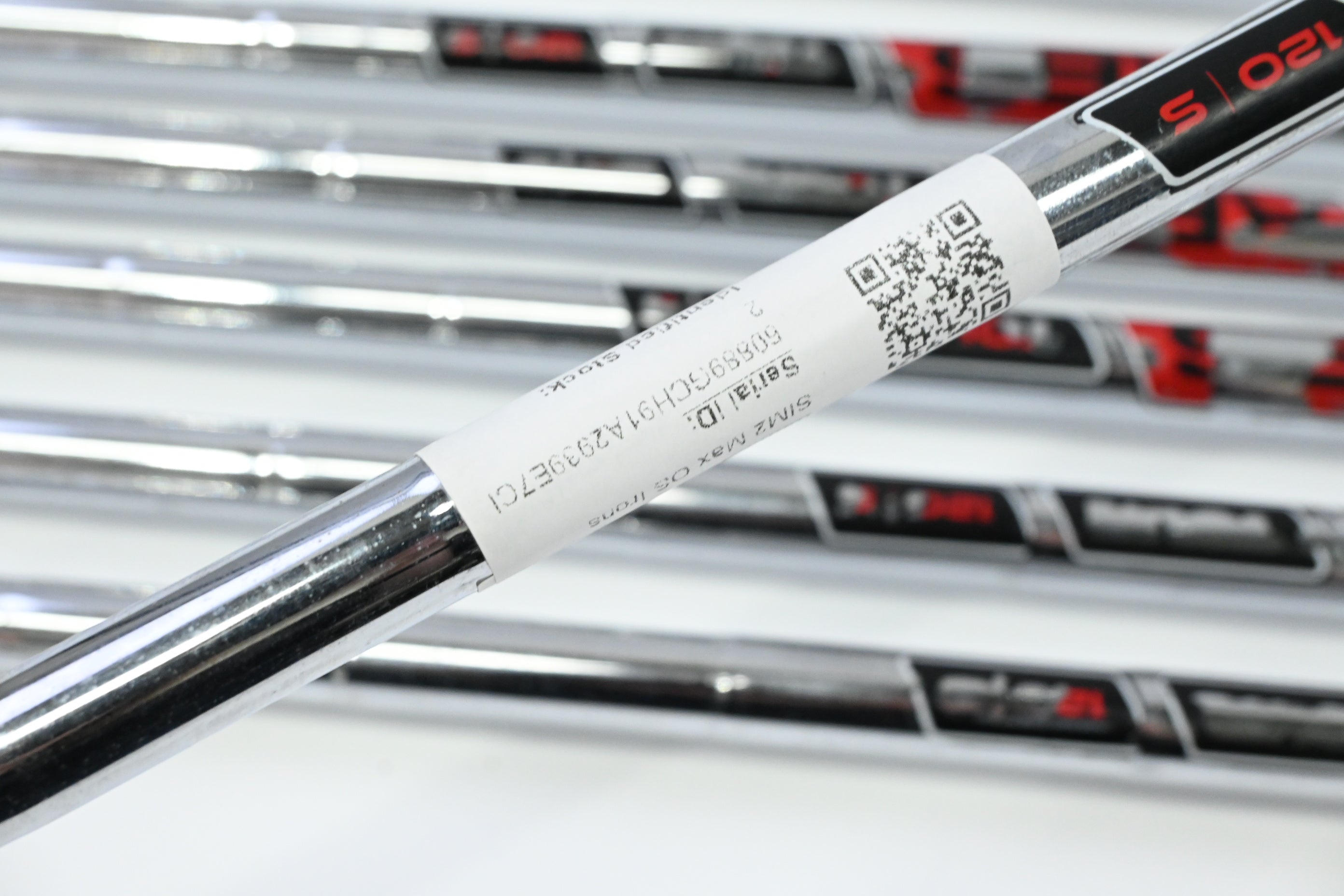 Taylormade SIM2 Max OS Irons / 4-PW / Stiff Flex KBS Tour 120 Shafts