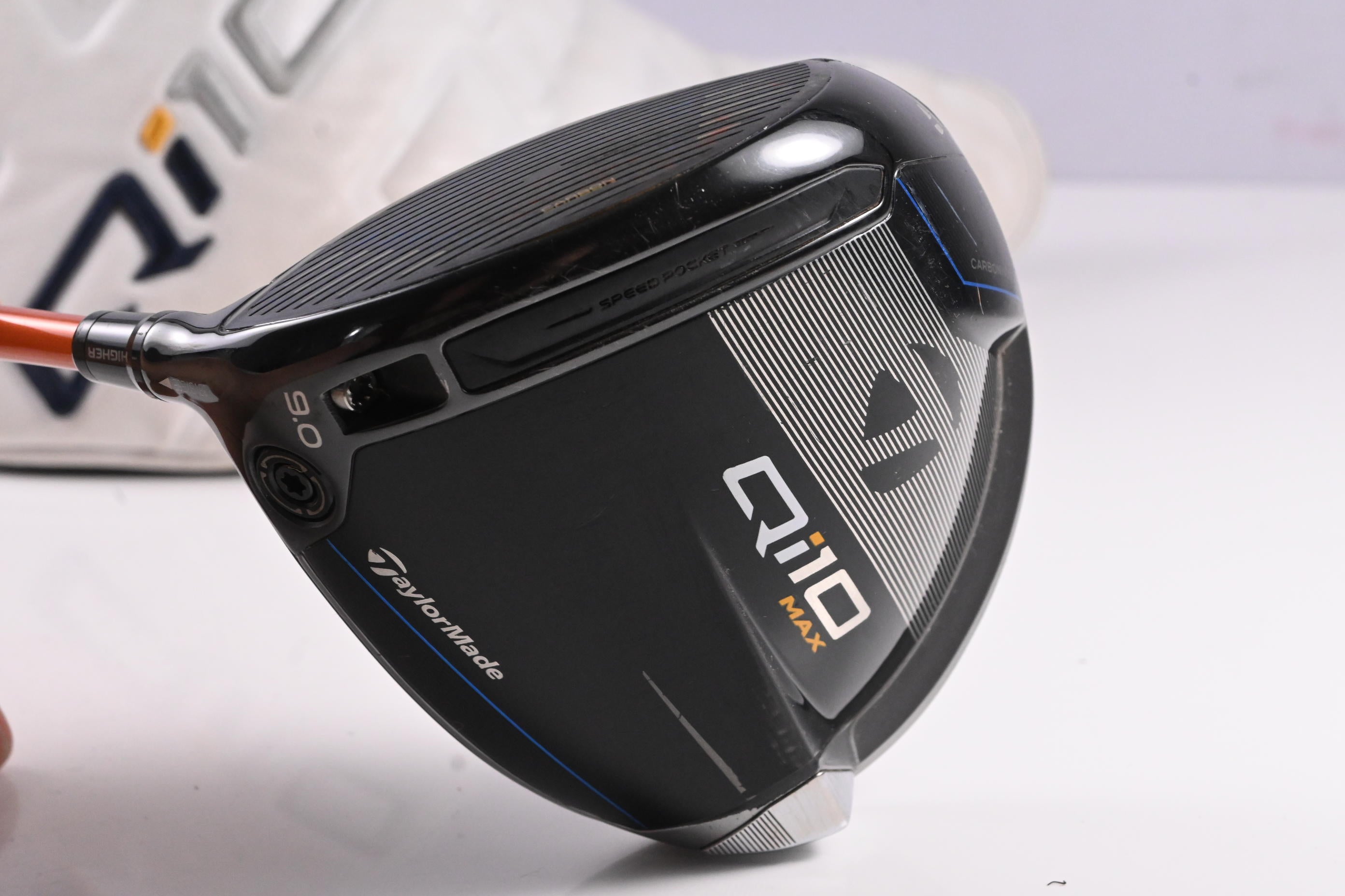 Left Hand Taylormade Qi10 Max Driver / 9 Degree / Stiff Flex Tour AD Orange DI-6