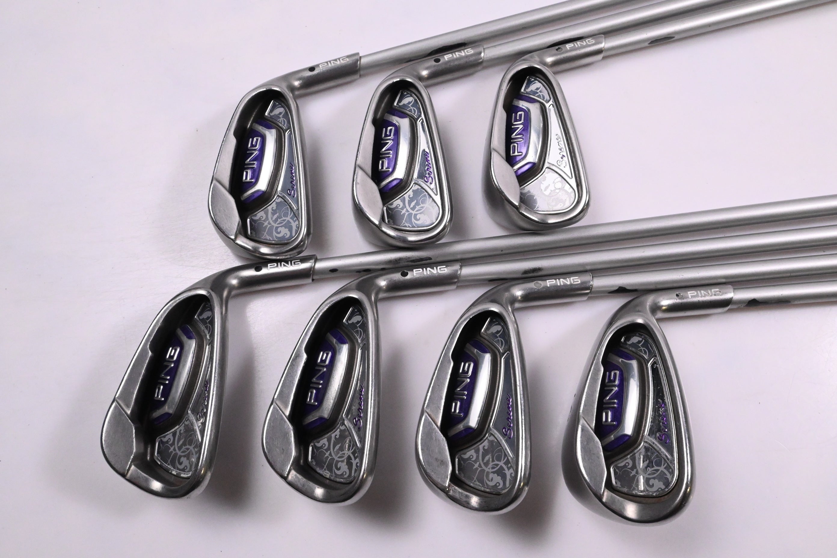 Ladies Ping Serene Combo Irons / 5-PW+SW / Black Dot / Ladies Flex Ping ULT 210