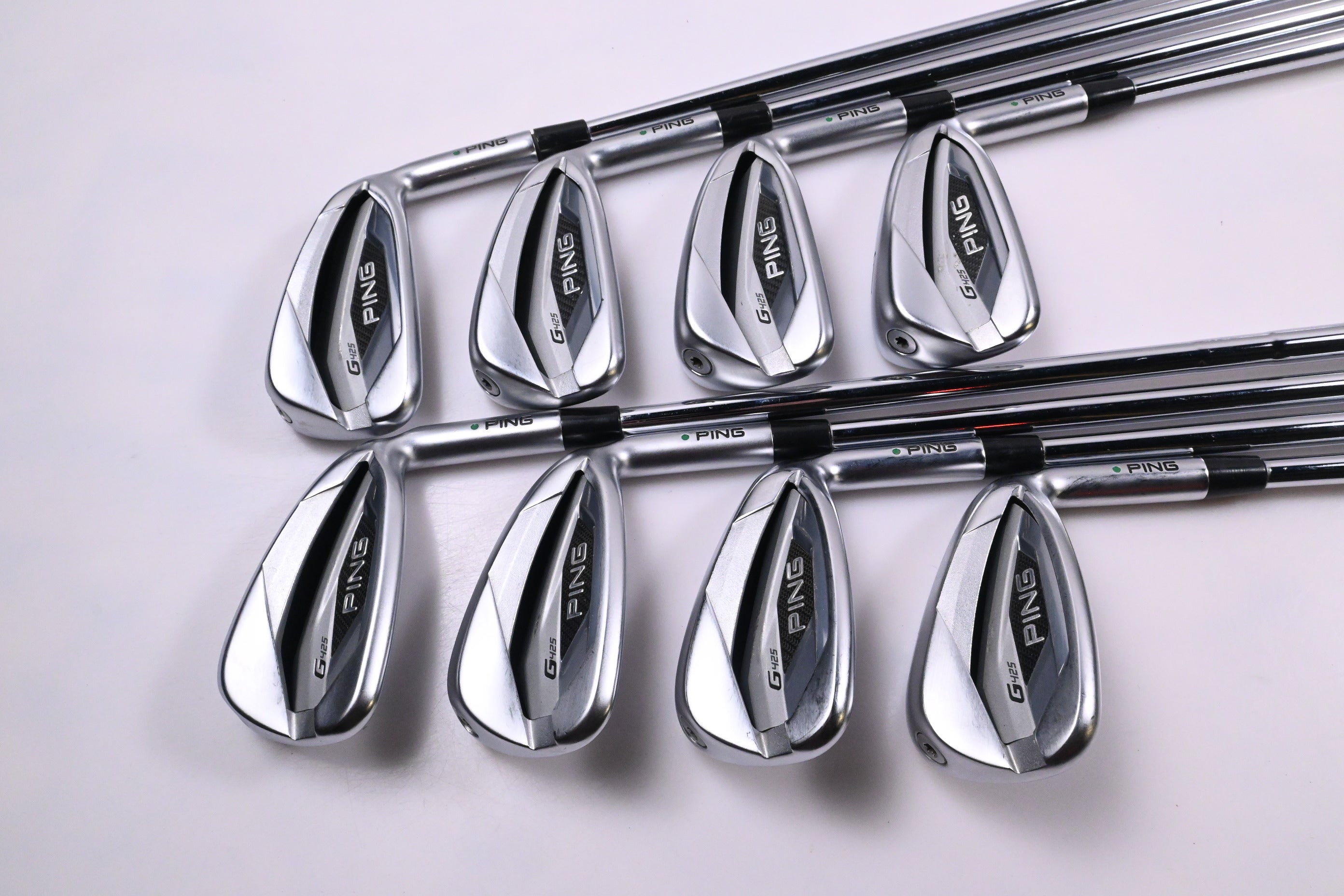 Ping G425 Irons / 4-PW+GW / Green Dot / Stiff Flex Dynamic Gold 105 S300
